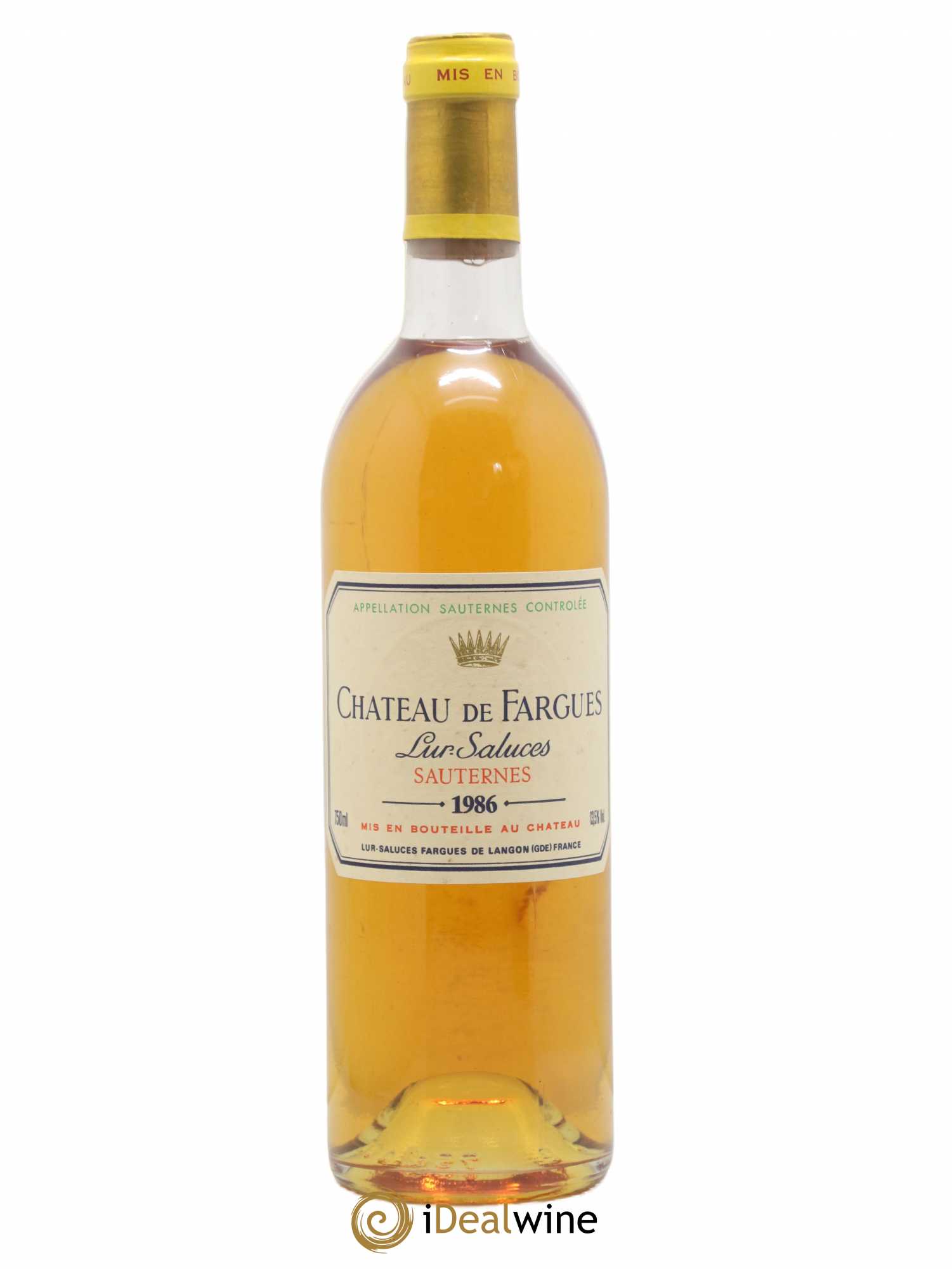 Château de Fargues 1986 - Lot de 1 bouteille - 0
