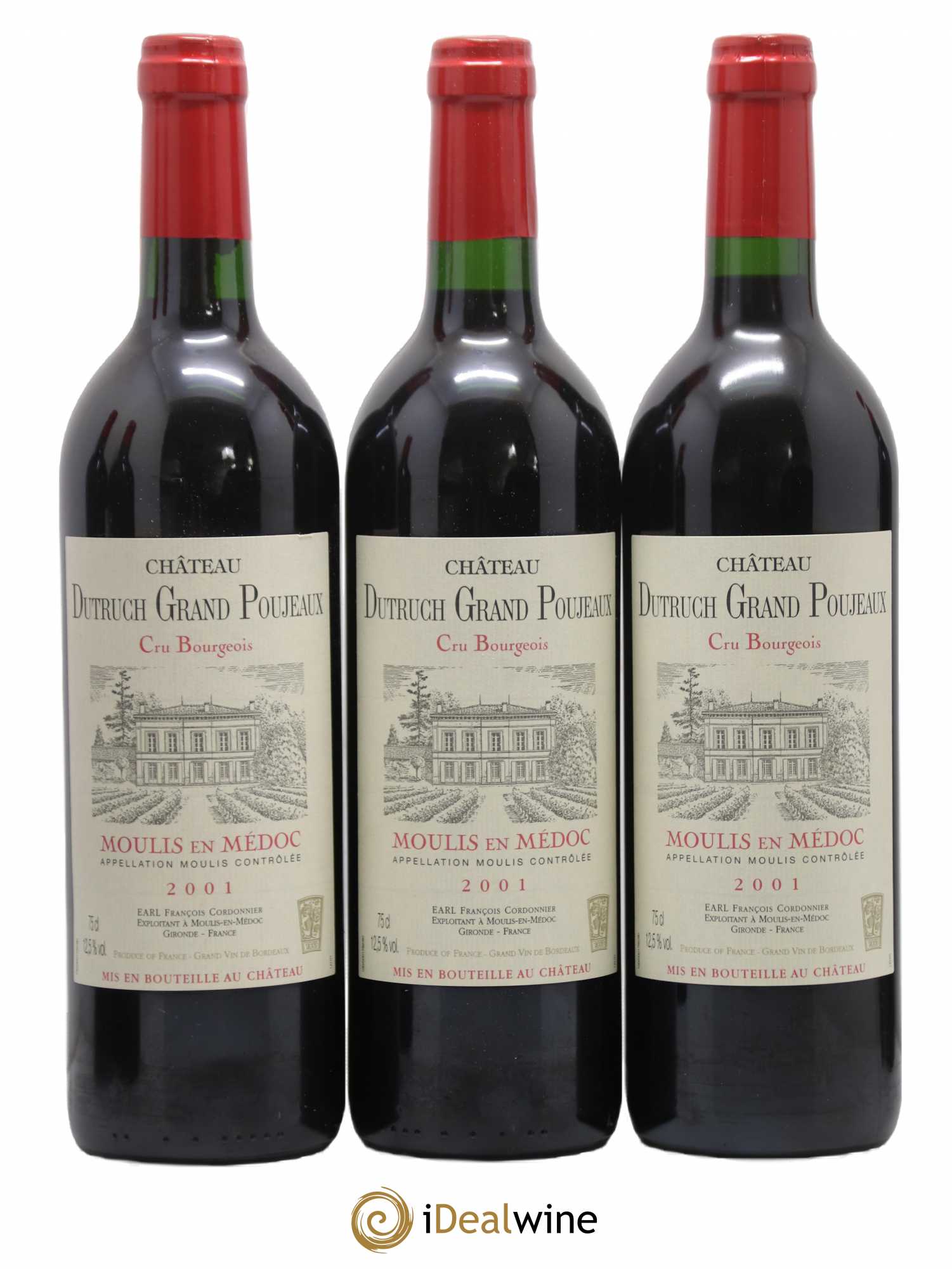 Château Dutruch Grand Poujeaux Cru Bourgeois 2001 - Lot de 12 bouteilles - 3