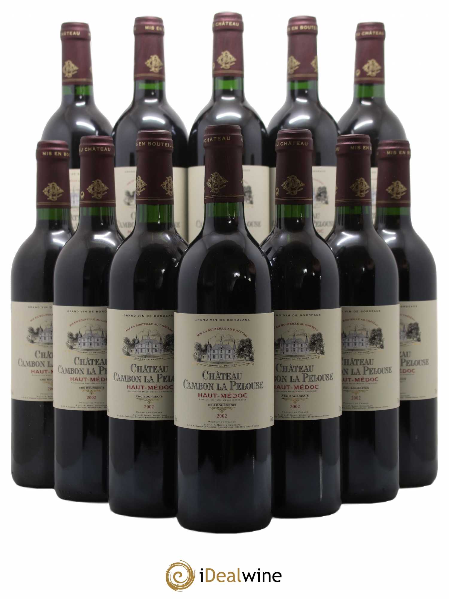 Château Cambon la Pelouse Cru Bourgeois 2002 - Lot de 12 bouteilles - 0