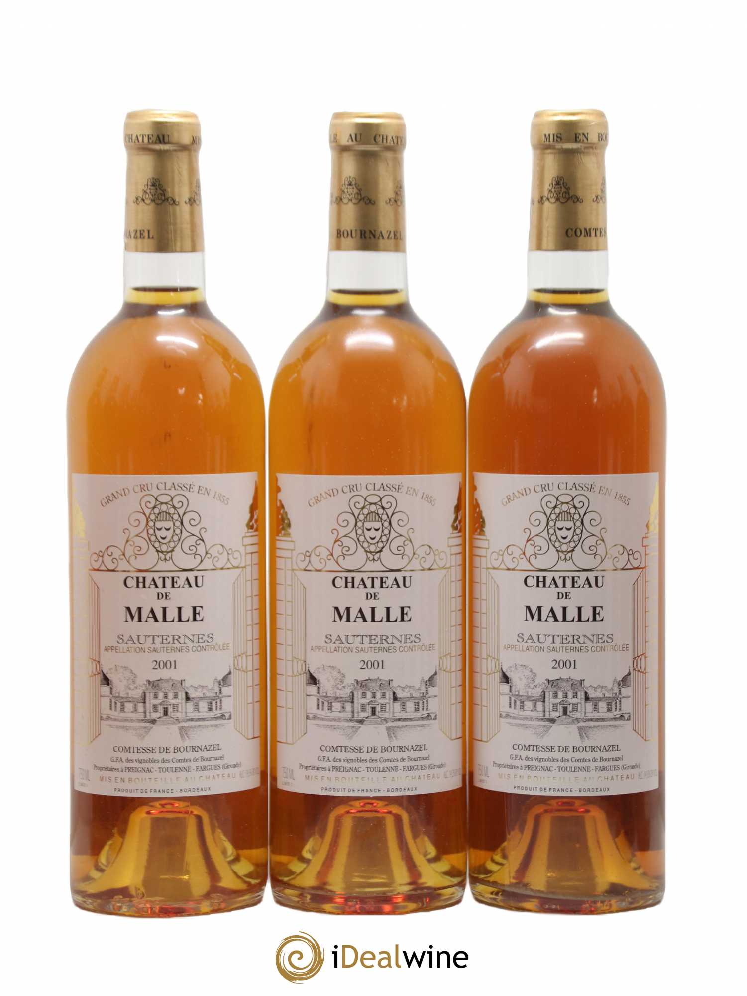 Château de Malle 2ème Grand Cru Classé 2001 - Lotto di 12 bottiglie - 1