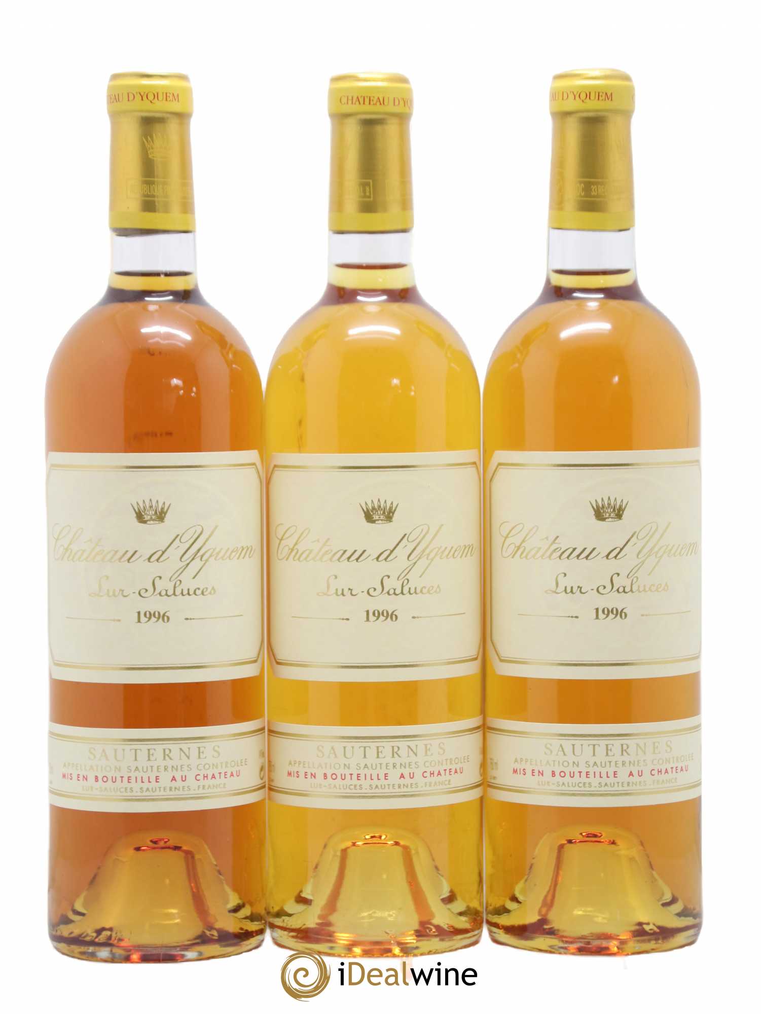 Château d' Yquem 1er Cru Classé Supérieur 1996 - Lotto di 3 bottiglie - 0