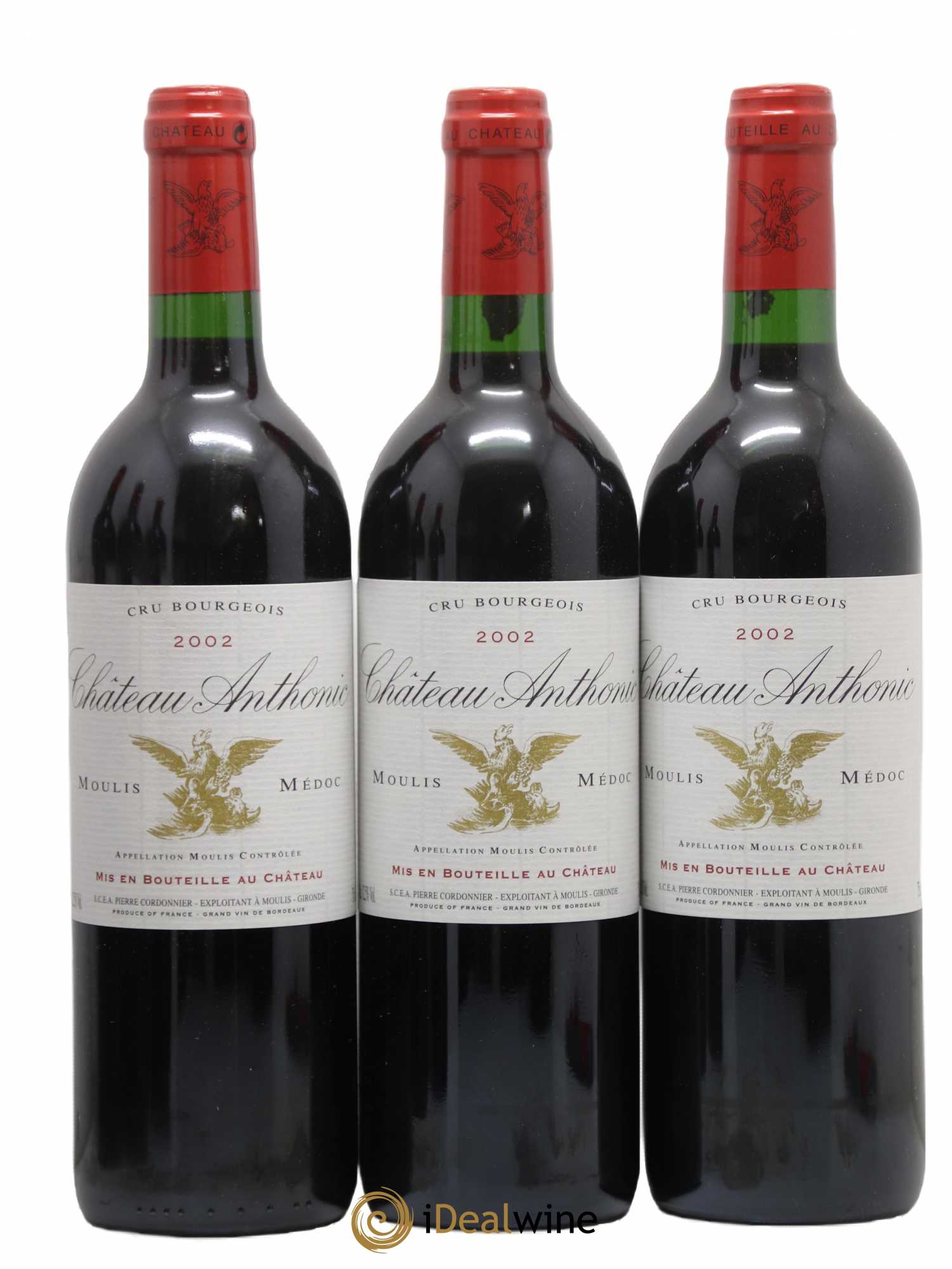 Château Anthonic Cru Bourgeois 2002 - Lot de 6 bouteilles - 1