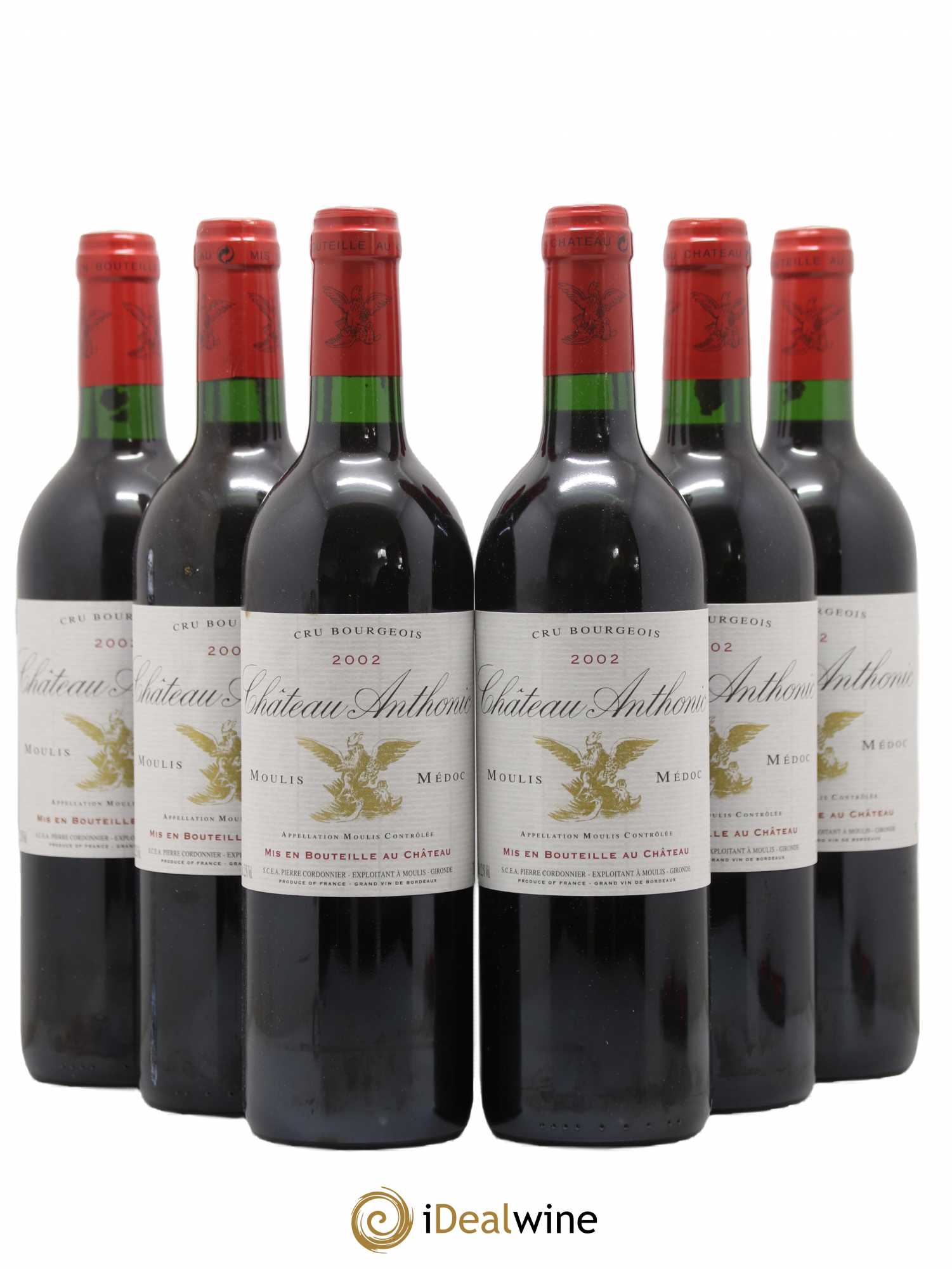 Château Anthonic Cru Bourgeois 2002 - Lot de 6 bouteilles - 0