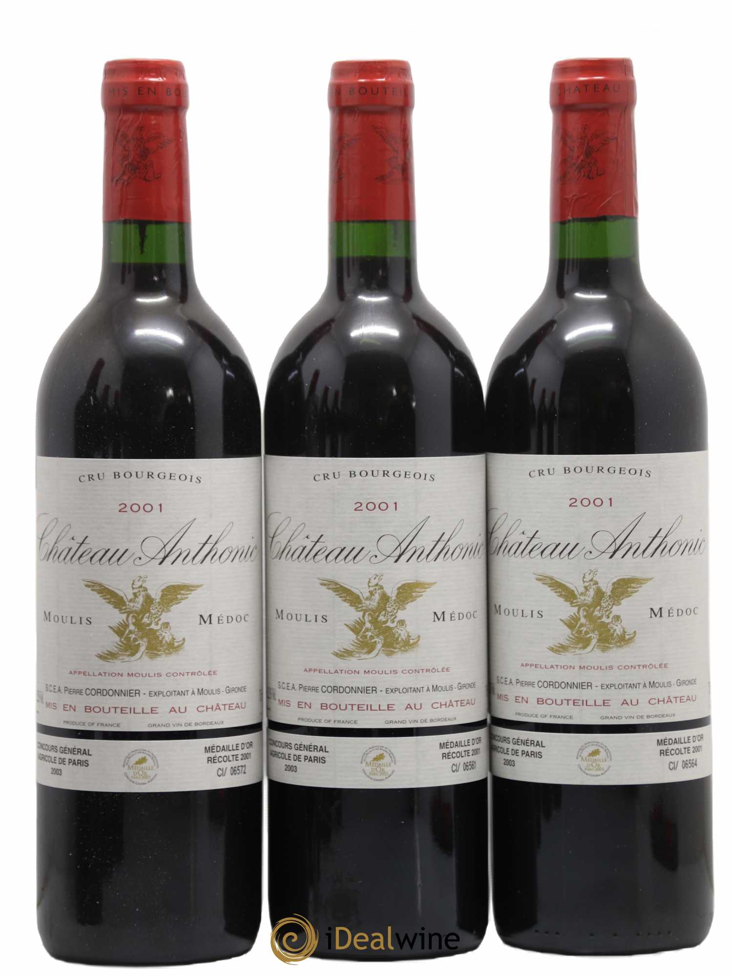 Château Anthonic Cru Bourgeois Chateau Anthonic 2001 - Lot de 6 bouteilles - 1
