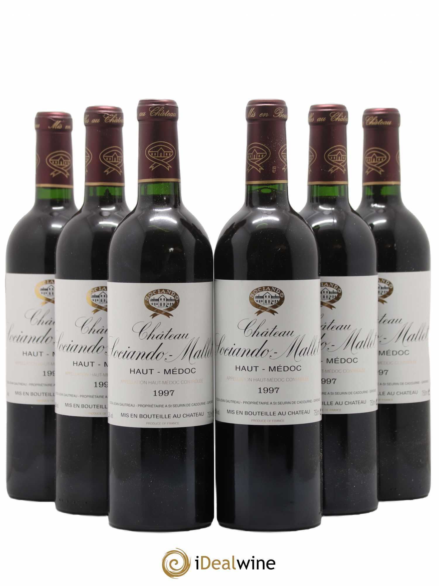 Château Sociando Mallet 1997 - Lot de 6 bouteilles - 0