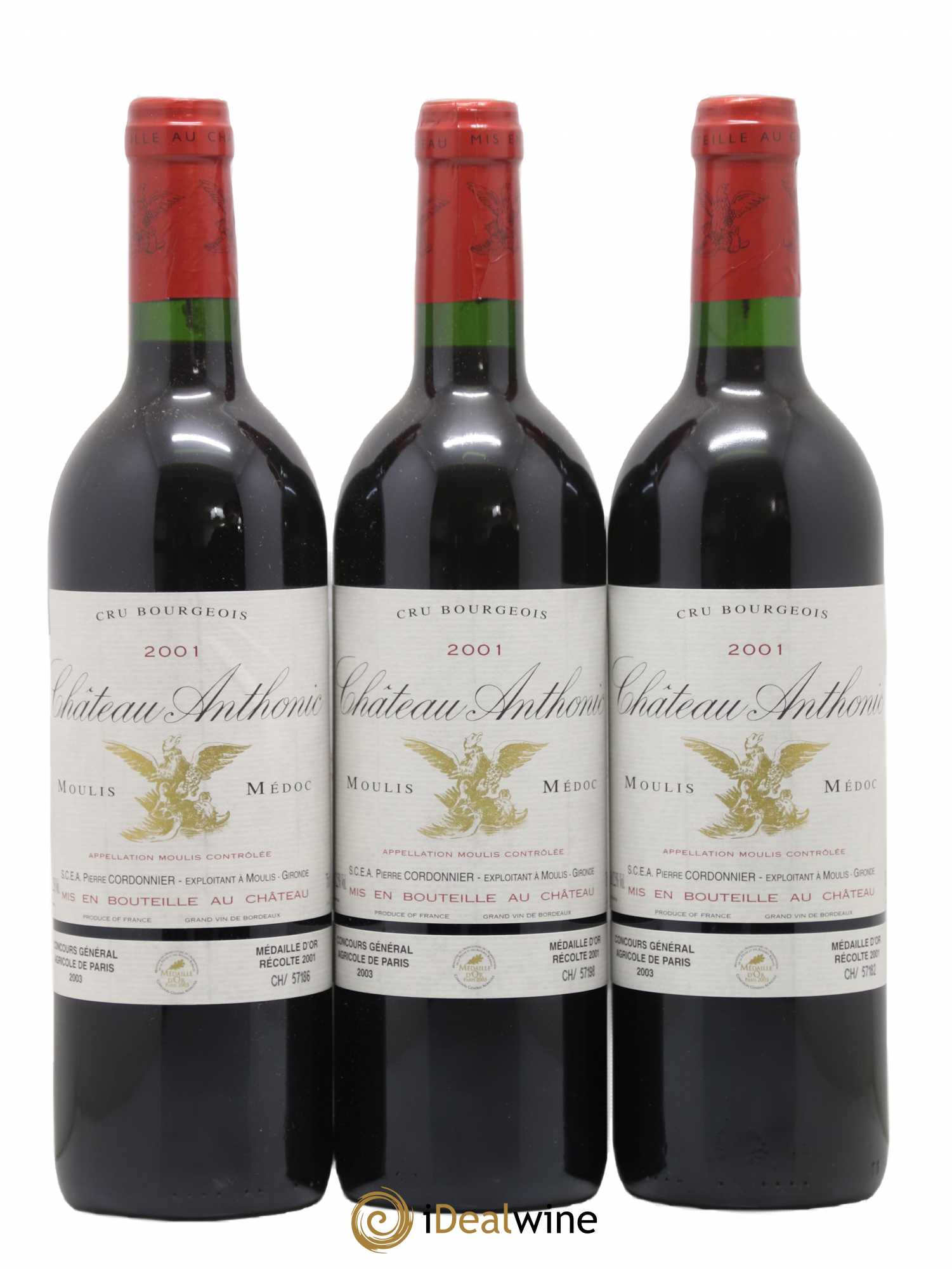 Moulis en Médoc Chateau Anthonic 2001 - Lot de 6 bouteilles - 2