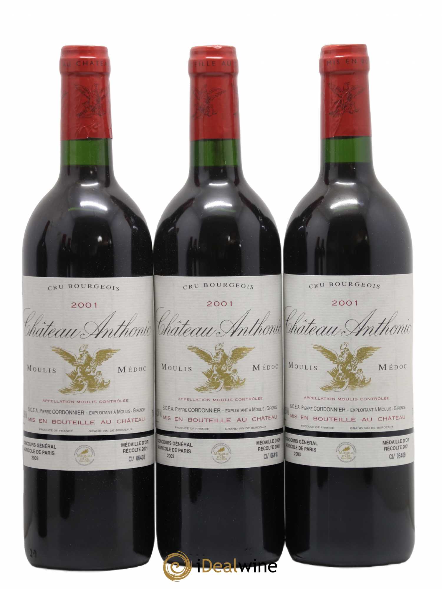 Château Anthonic Cru Bourgeois Chateau Anthonic 2001 - Lot de 6 bouteilles - 1