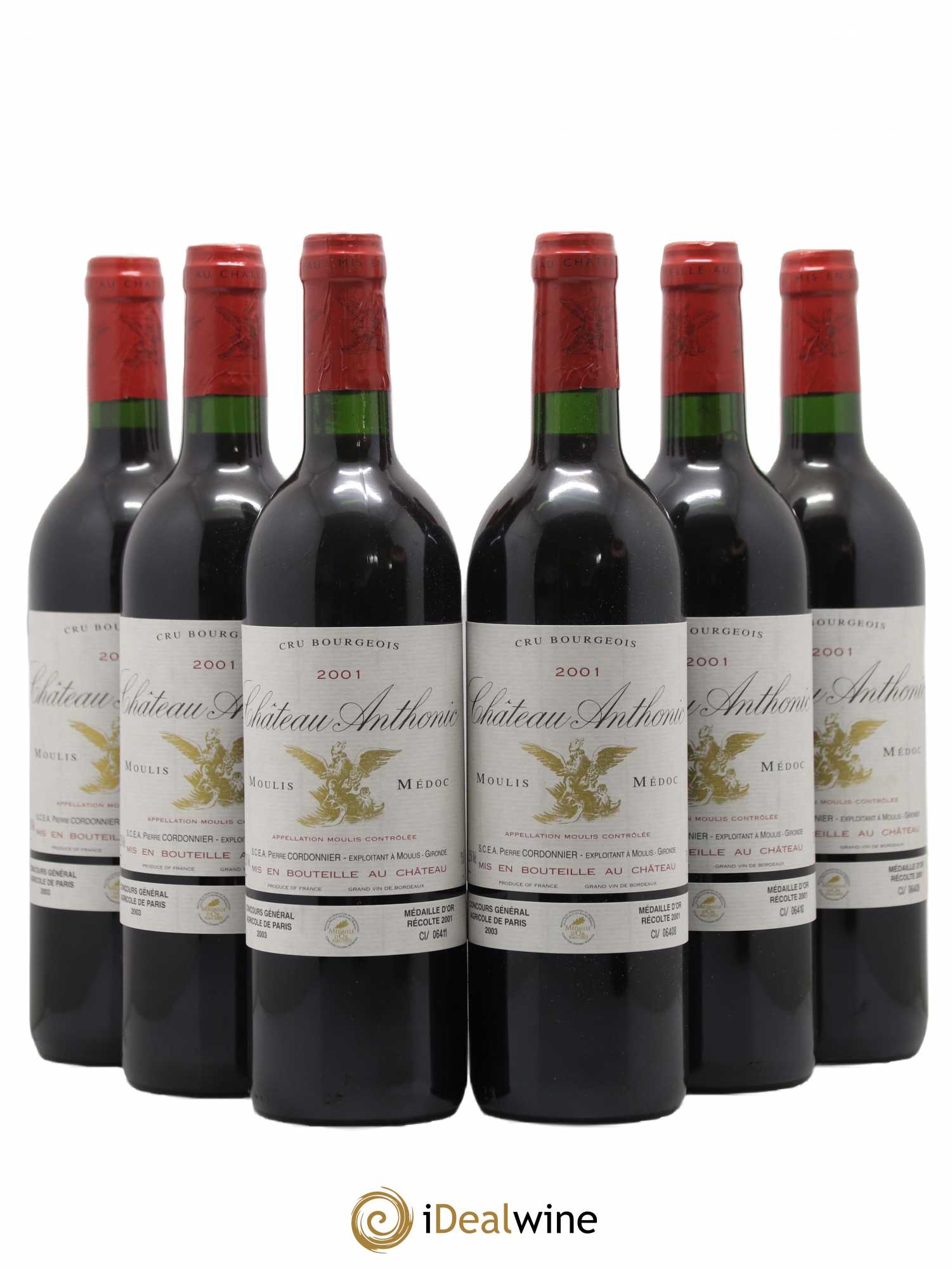 Château Anthonic Cru Bourgeois Chateau Anthonic 2001 - Lot de 6 bouteilles - 0