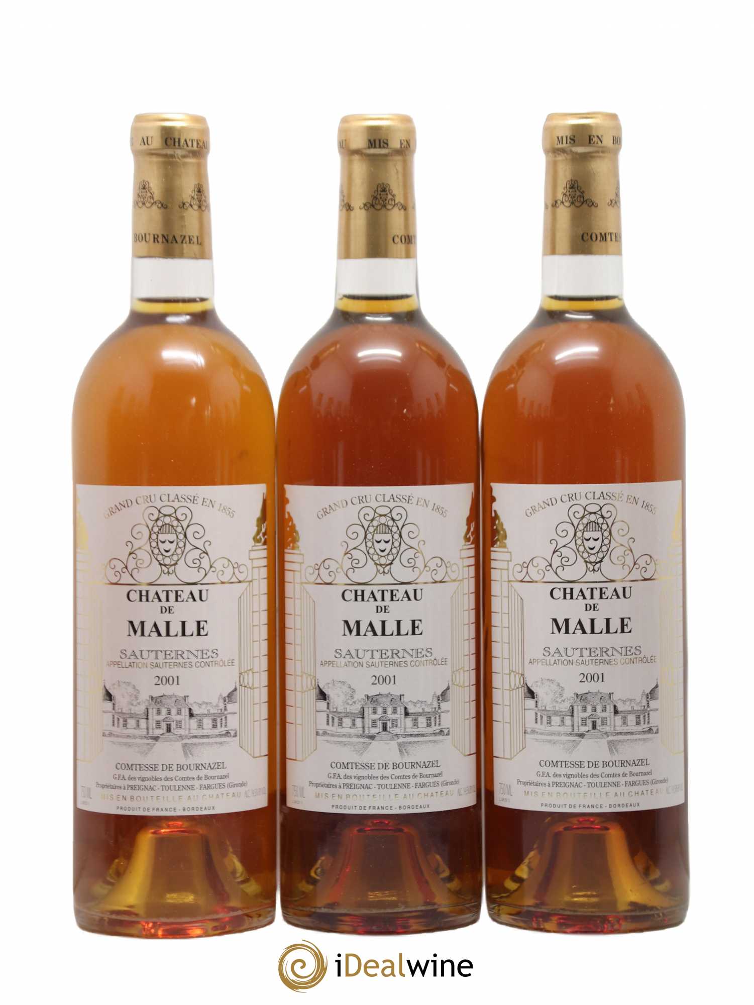 Château de Malle 2ème Grand Cru Classé 2001 - Lotto di 12 bottiglie - 1