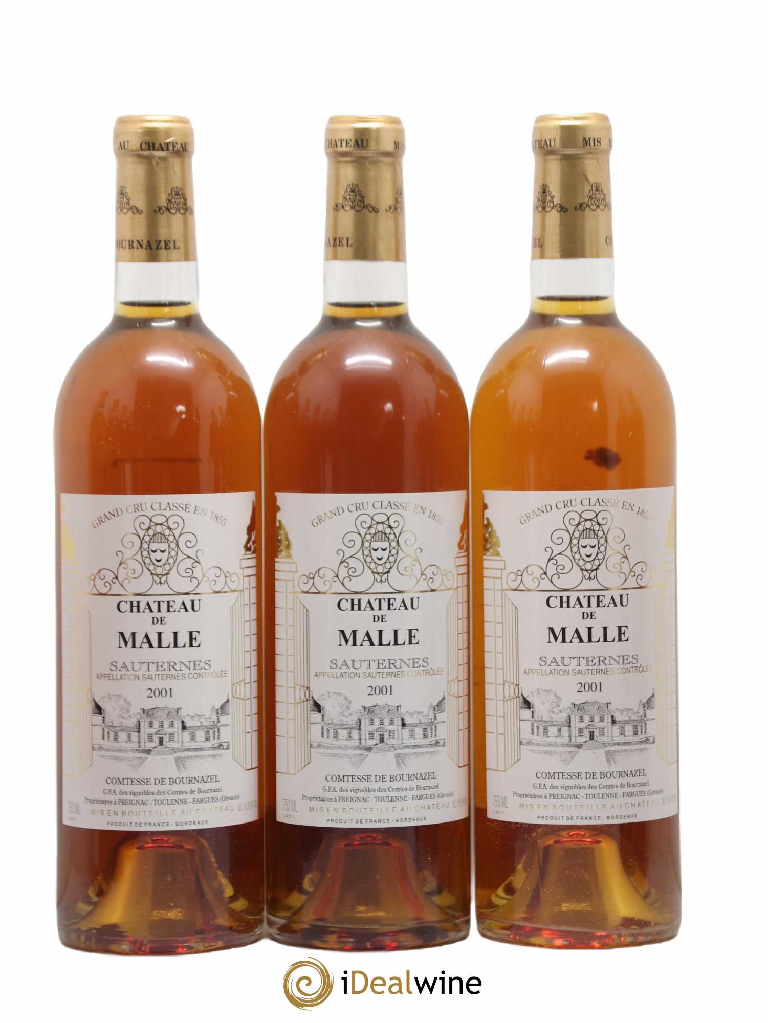 Château de Malle 2ème Grand Cru Classé 2001 - Lotto di 12 bottiglie - 2