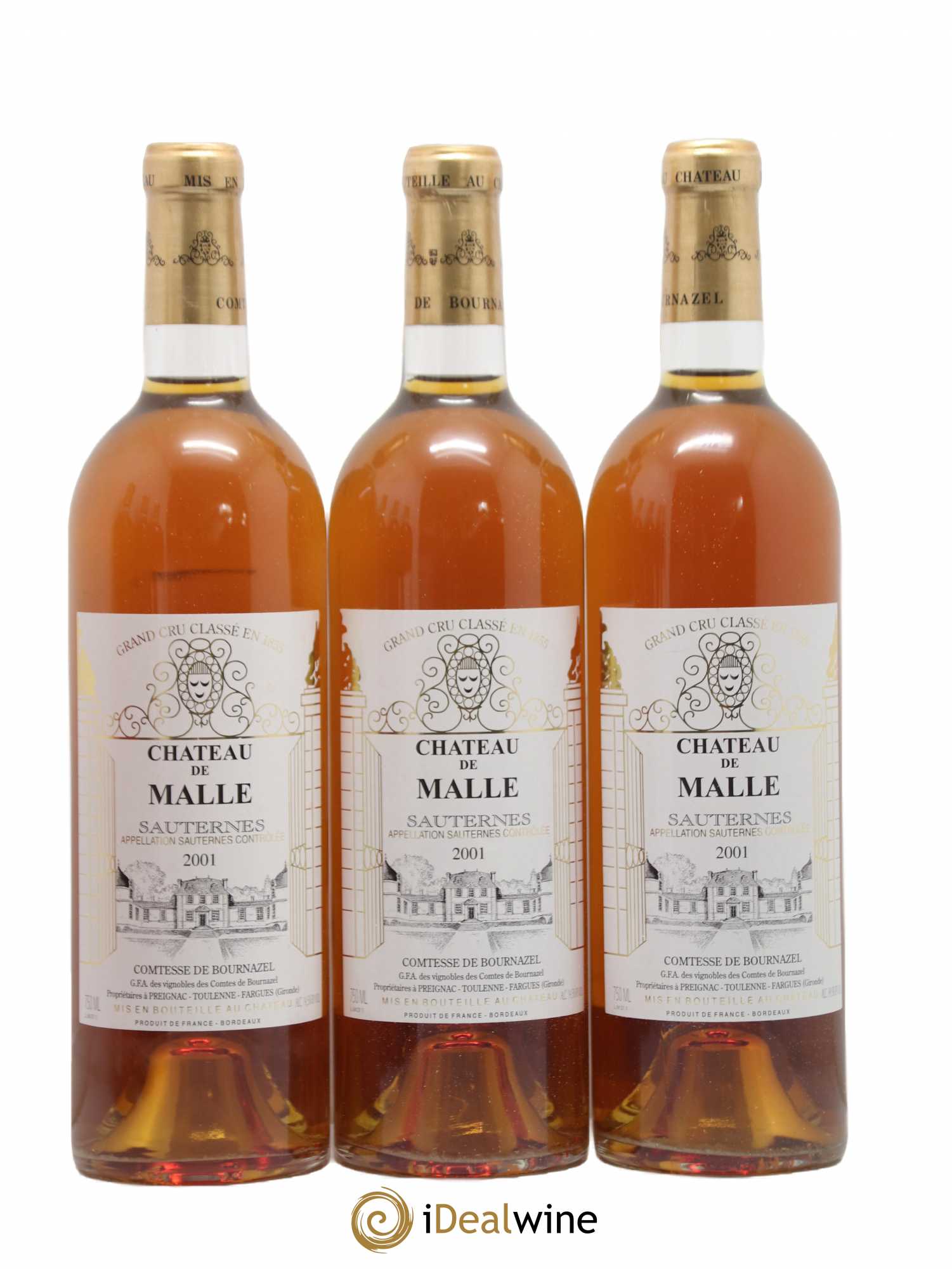 Château de Malle 2ème Grand Cru Classé 2001 - Lotto di 12 bottiglie - 3