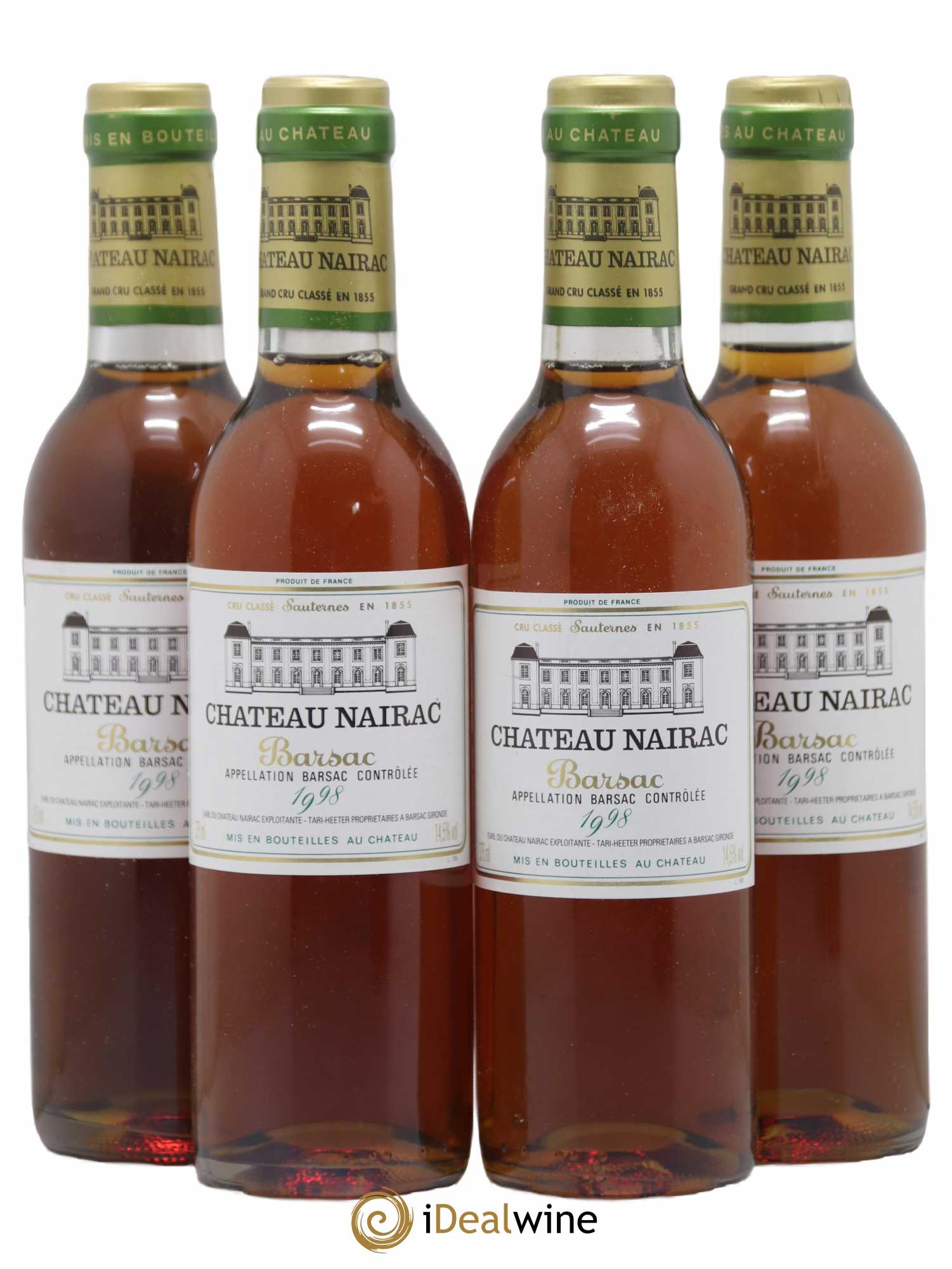 Château Nairac 2ème Grand Cru Classé 1998 - Posten von 4 Demi-Flaschen - 0