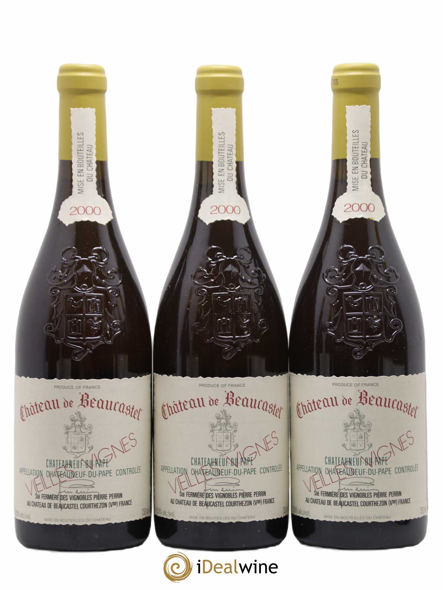 Châteauneuf-du-Pape Château de Beaucastel Vieilles vignes Roussanne Famille Perrin 2000 - Lot de 12 bouteilles - 1
