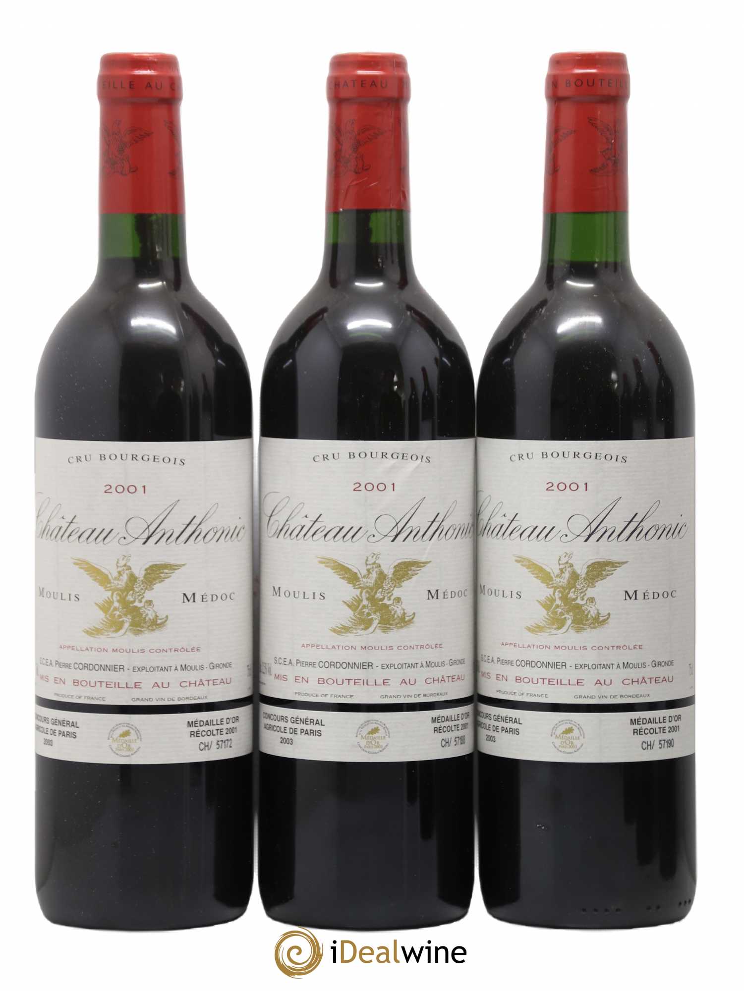 Château Anthonic Cru Bourgeois Chateau Anthonic 2001 - Lot de 6 bouteilles - 1