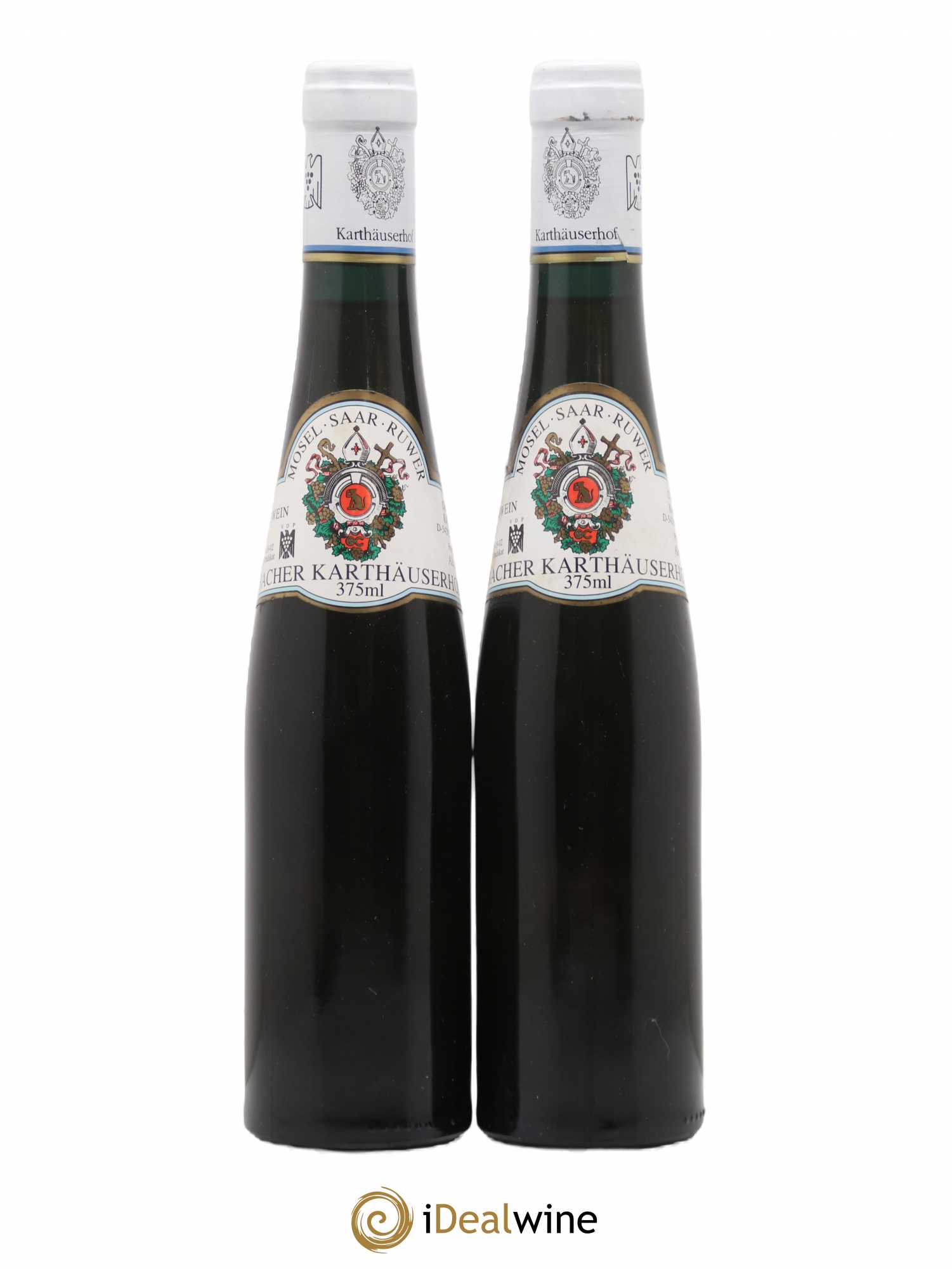 Allemagne Mosel-Saar Eiswein Nr. 39 Eitelsbacher Karthauserhofberg Karthauserhof 2001 - Posten von 2 Demi-Flaschen - 0