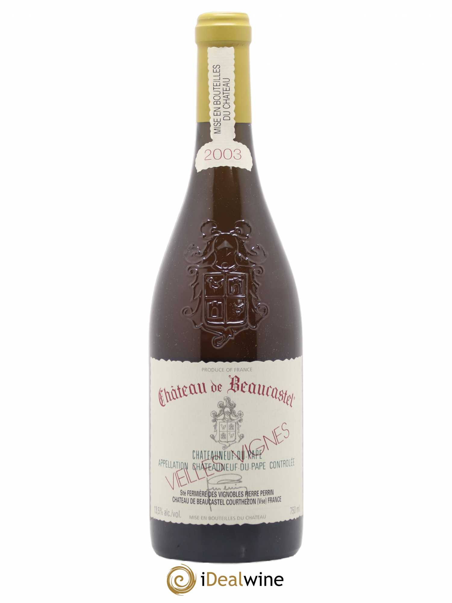 Châteauneuf-du-Pape Château de Beaucastel Vieilles vignes Roussanne Famille Perrin 2003 - Lot de 1 bouteille - 0
