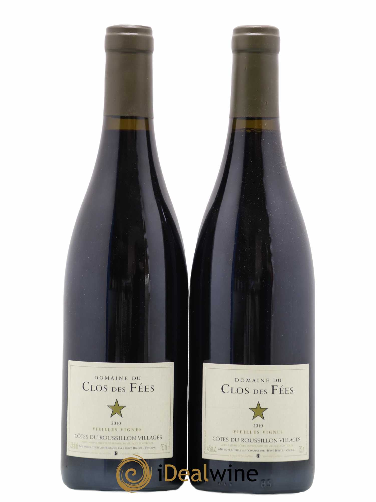 Côtes du Roussillon Villages Clos des Fées Vieilles vignes Hervé Bizeul 2010 - Lot de 2 bouteilles - 0