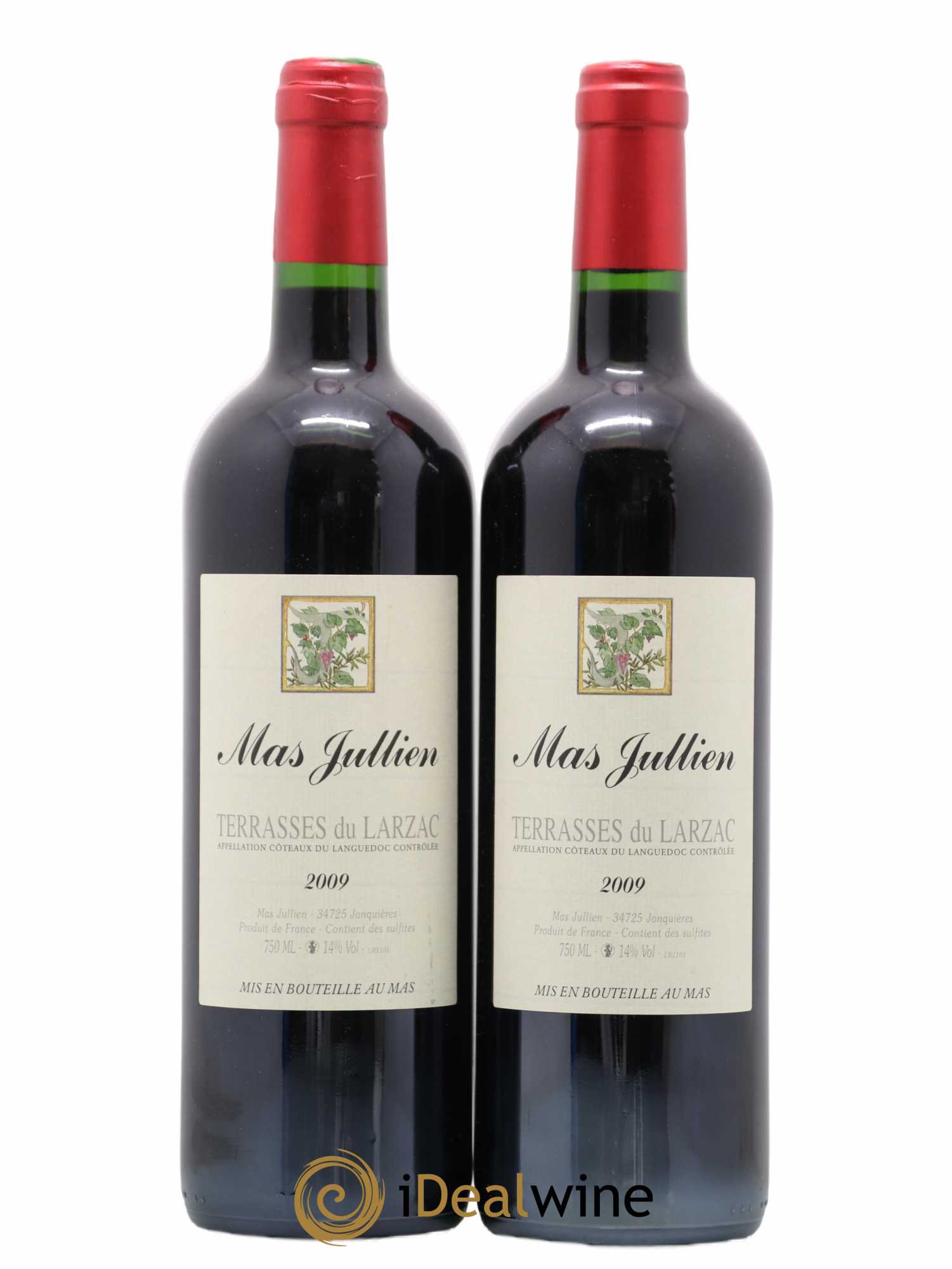 Terrasses du Larzac Mas Jullien Olivier Jullien 2009 - Lot de 2 bouteilles - 0