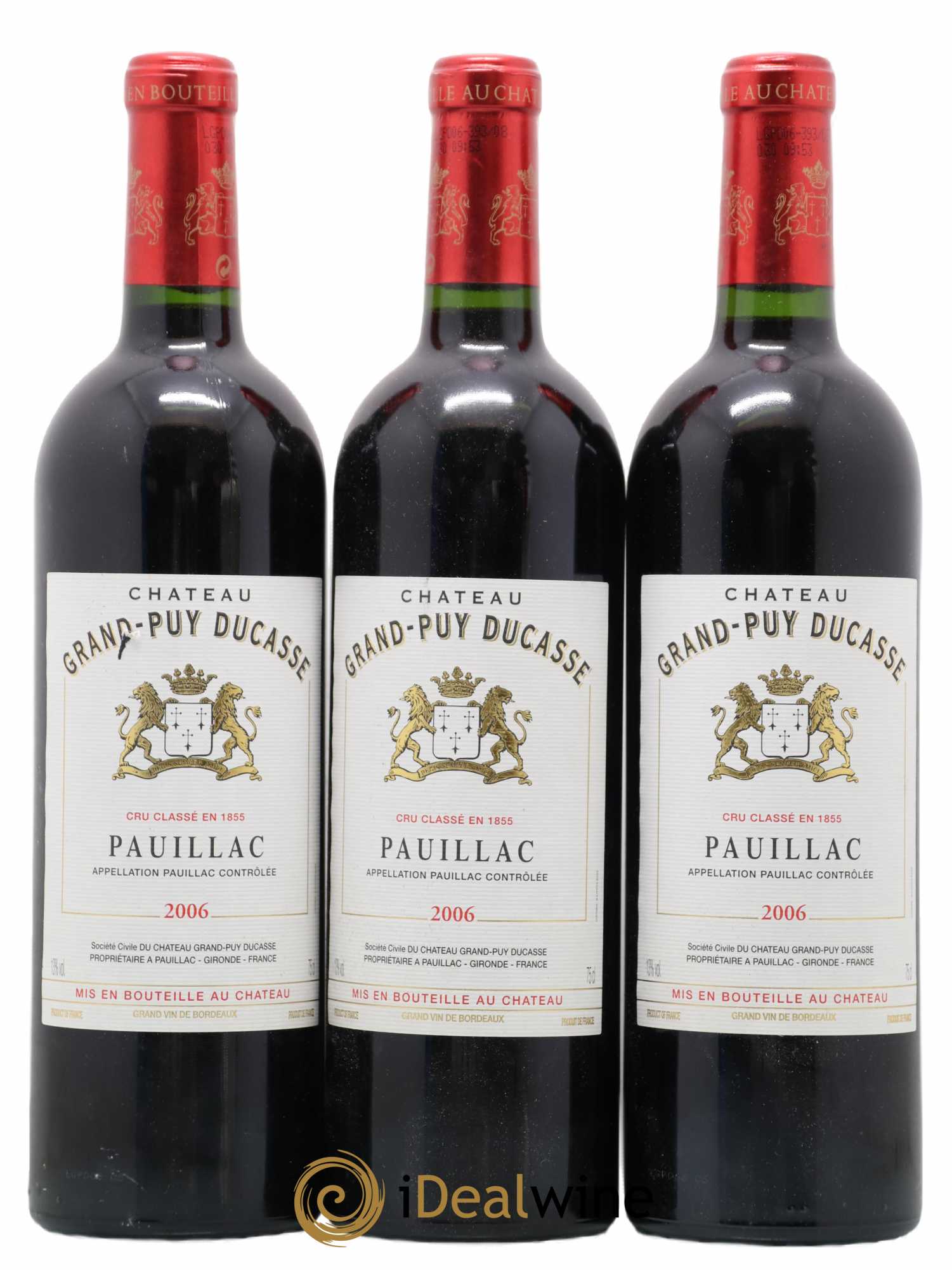 Château Grand Puy Ducasse 5ème Grand Cru Classé 2006 - Lot de 3 bouteilles - 0