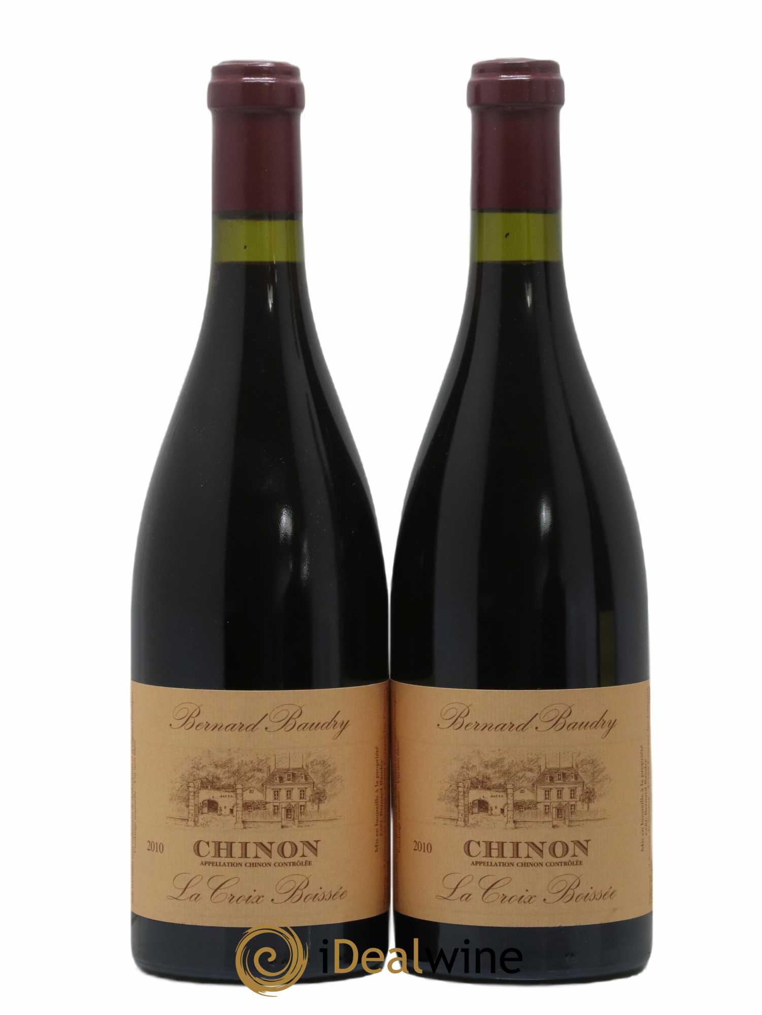 Chinon La Croix Boissée Bernard Baudry 2010 - Lot de 2 bouteilles - 0