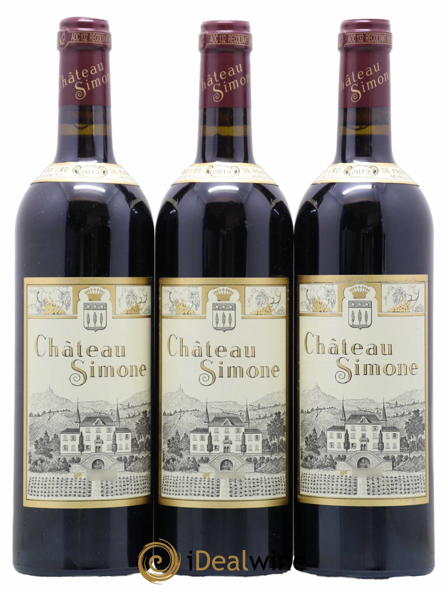 Palette Château Simone Famille Rougier 2013 - Lot de 3 bouteilles - 0