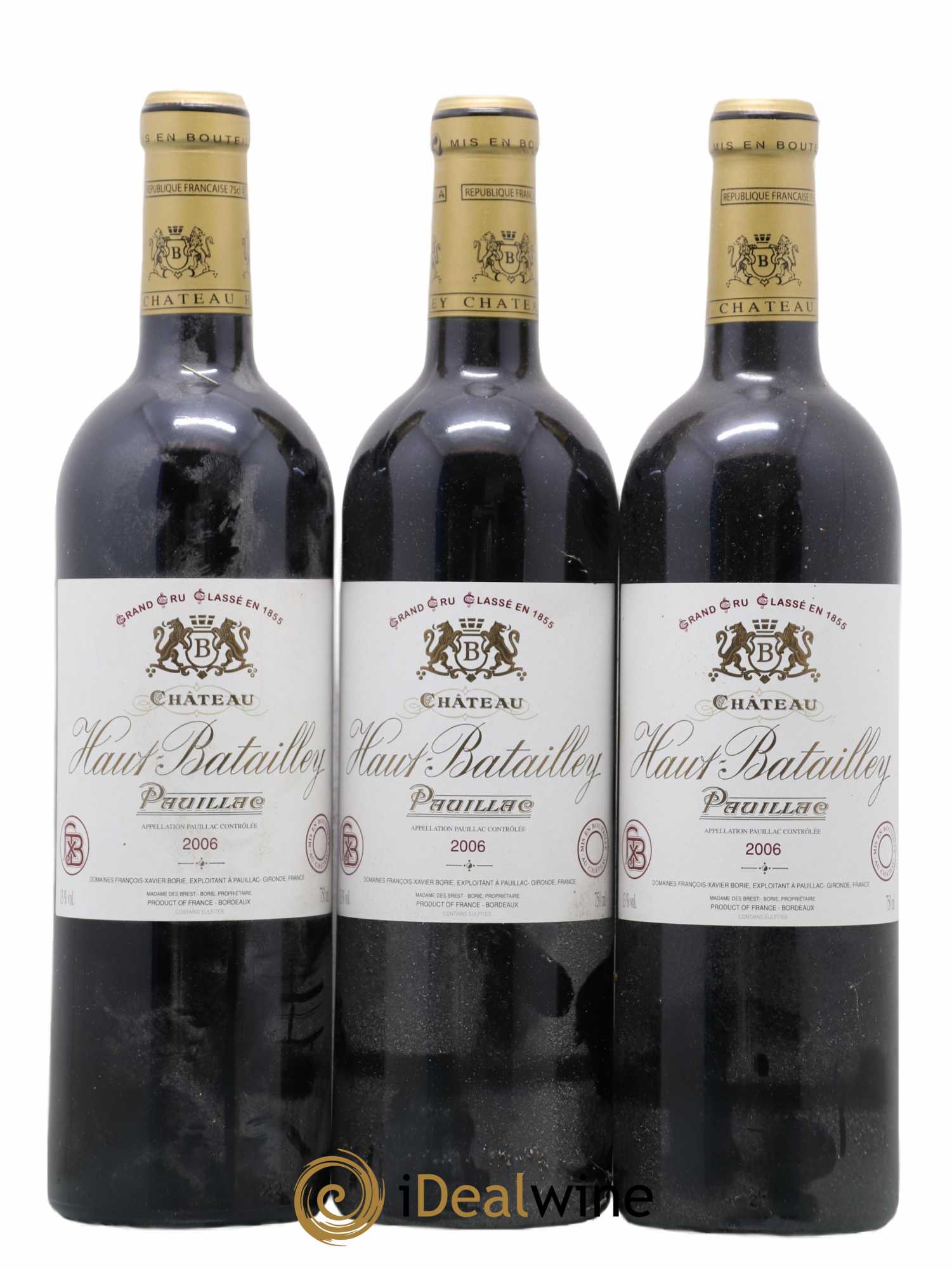 Château Haut Batailley 5ème Grand Cru Classé 2006 - Lot de 3 bouteilles - 0