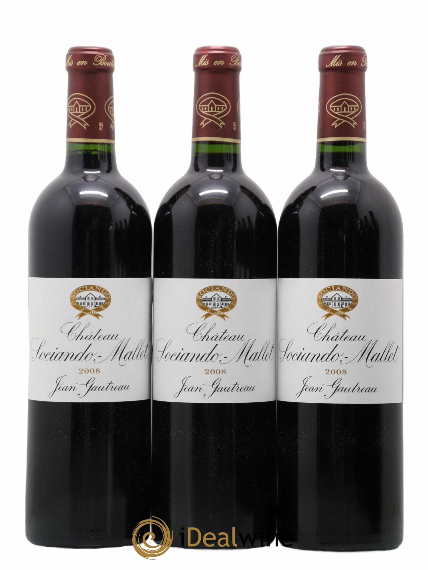 Château Sociando Mallet 2008 - Lot de 6 bouteilles - 1