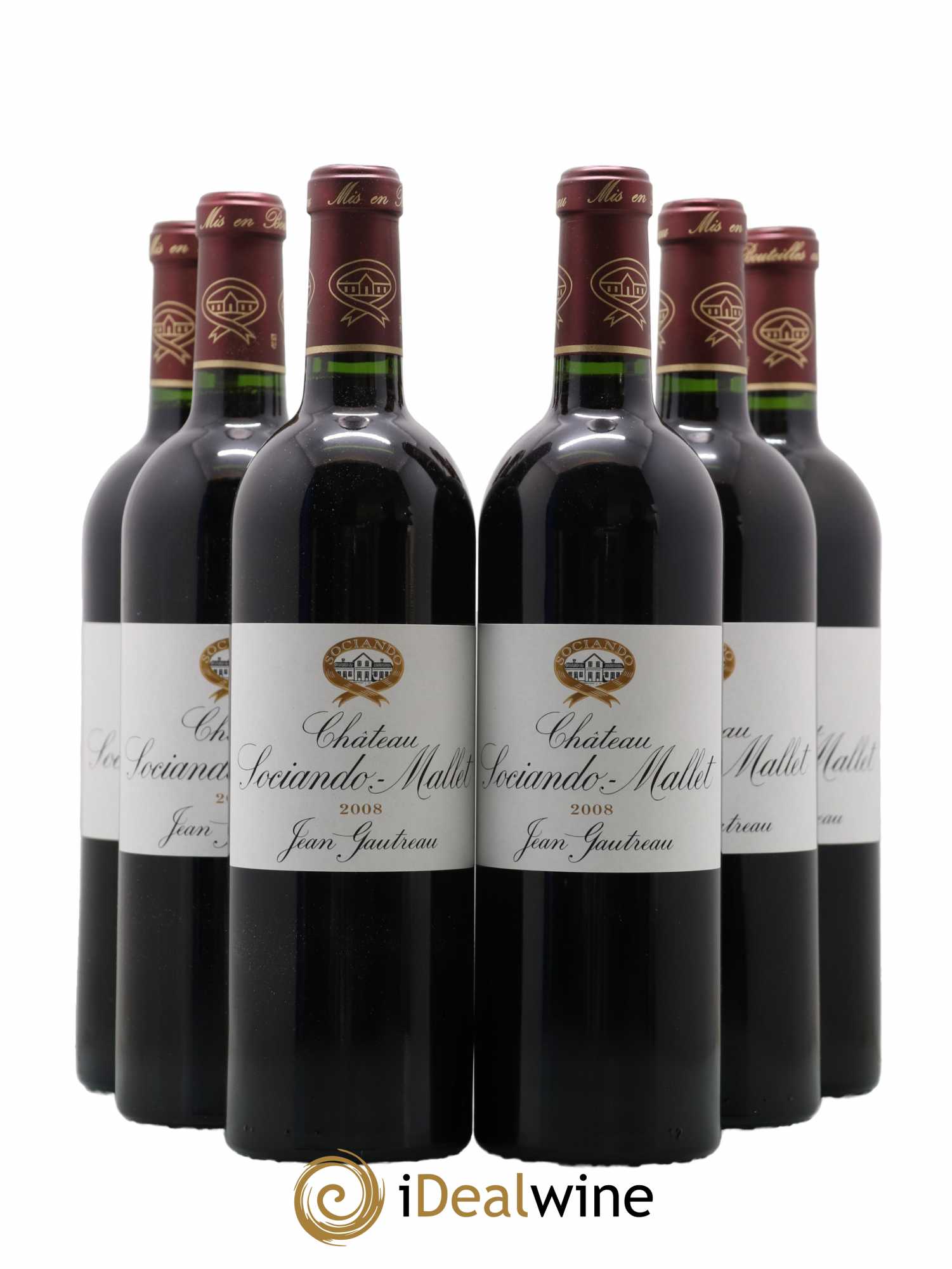 Château Sociando Mallet 2008 - Lot de 6 bouteilles - 0