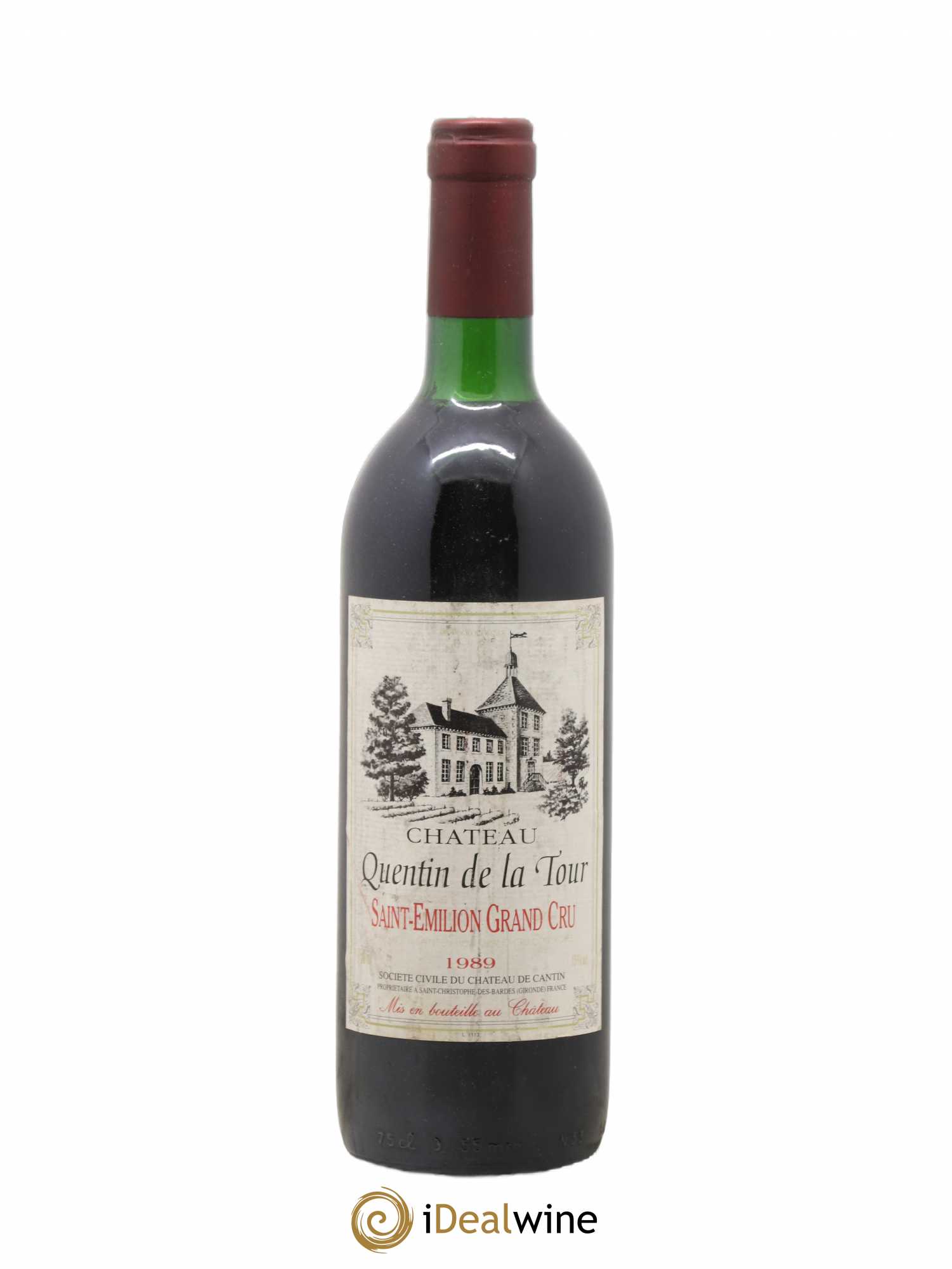 Saint-Émilion Grand Cru Chateau Quentin De La Tour 1989 - Posten von 1 Flasche - 0
