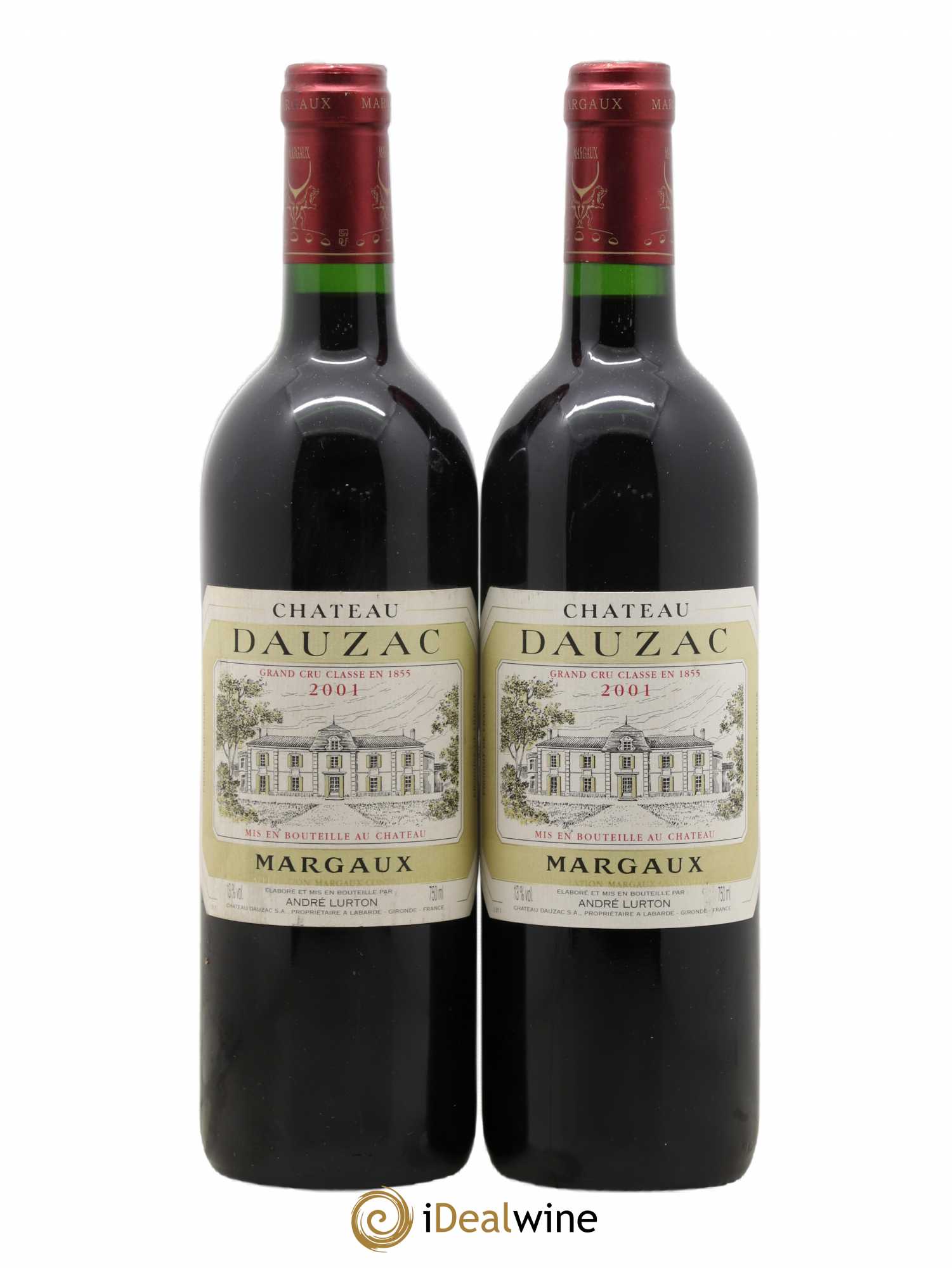 Château Dauzac 5ème Grand Cru Classé 2001 - Lot de 2 bouteilles - 0