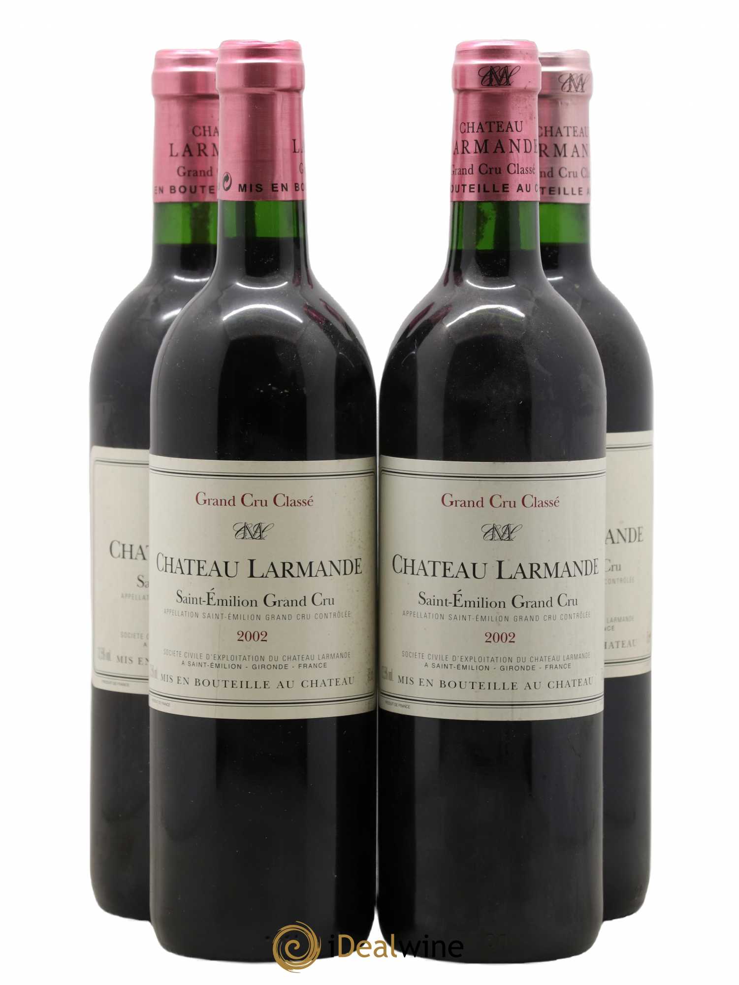 Château Larmande Grand Cru Classé 2002 - Lot de 4 bouteilles - 0