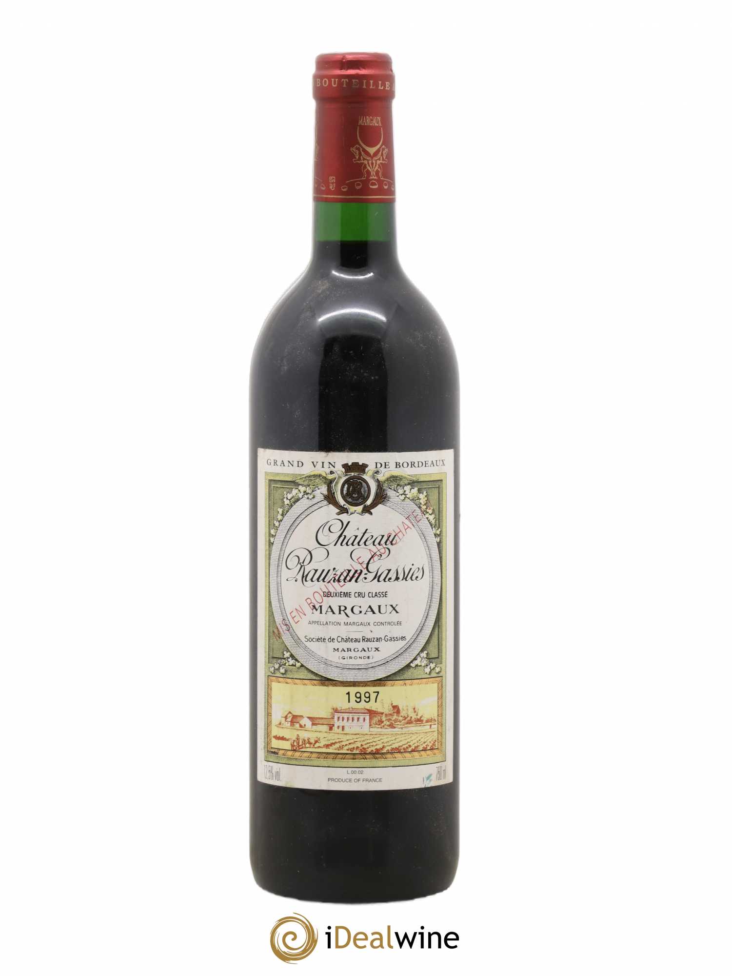 Château Rauzan-Gassies 2ème Grand Cru Classé 1997 - Lot de 1 bouteille - 0