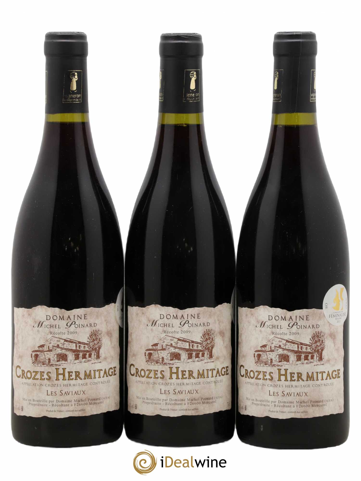 Crozes-Hermitage Domaine Michel Poignard Les Saviaux 2009 - Posten von 3 Flaschen - 0