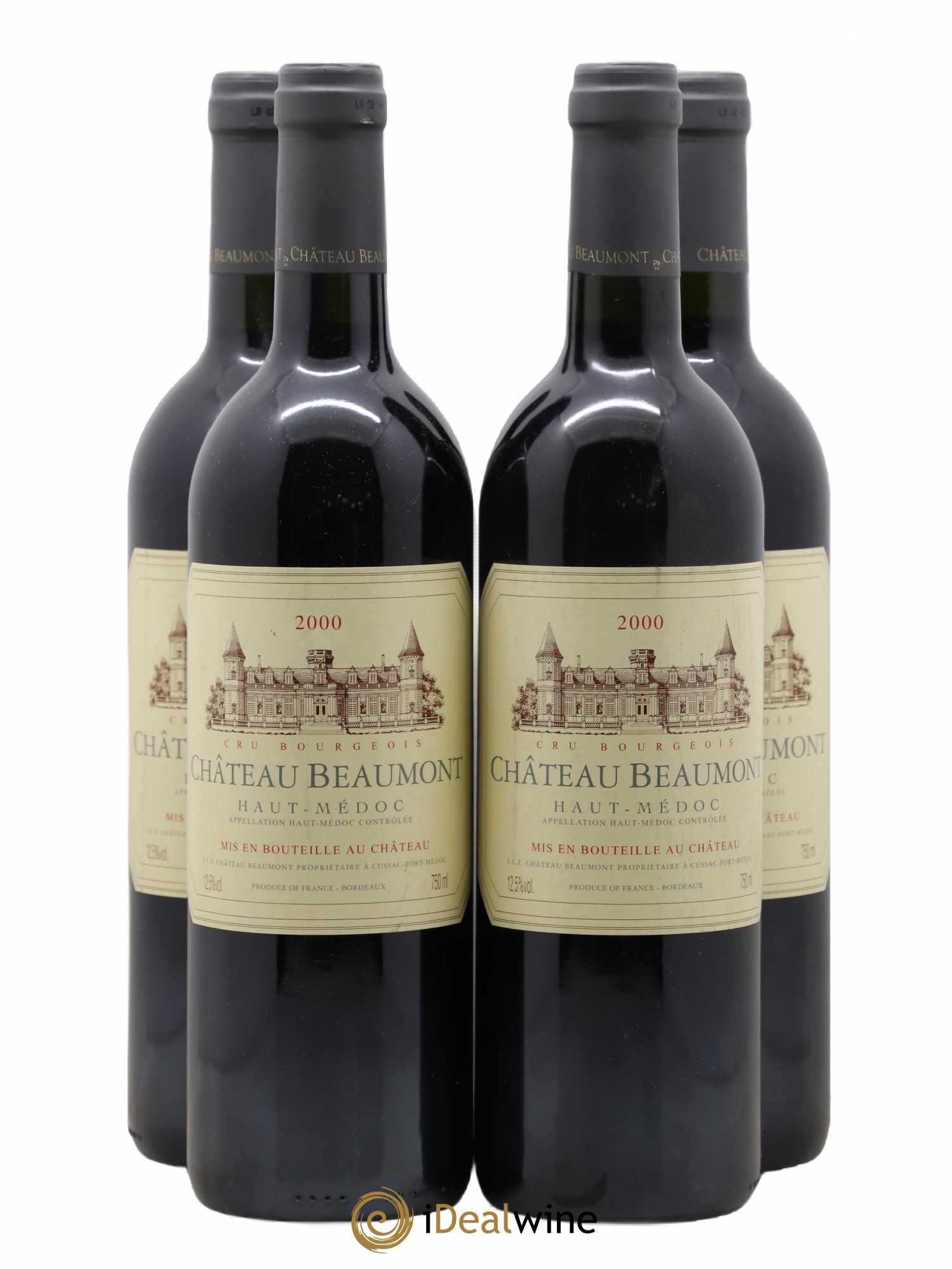 Château Beaumont Cru Bourgeois 2000 - Lot de 4 bouteilles - 0