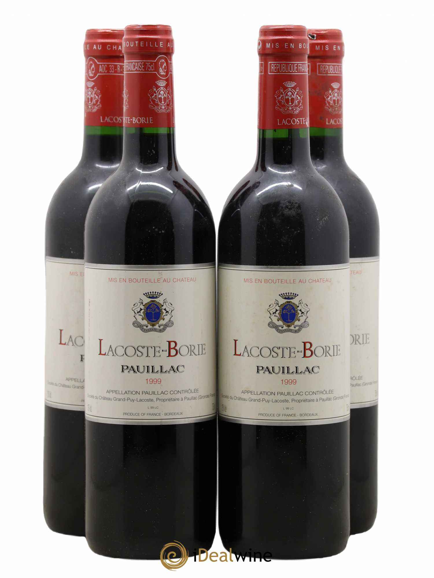 Lacoste Borie 1999 - Lot de 4 bouteilles - 0