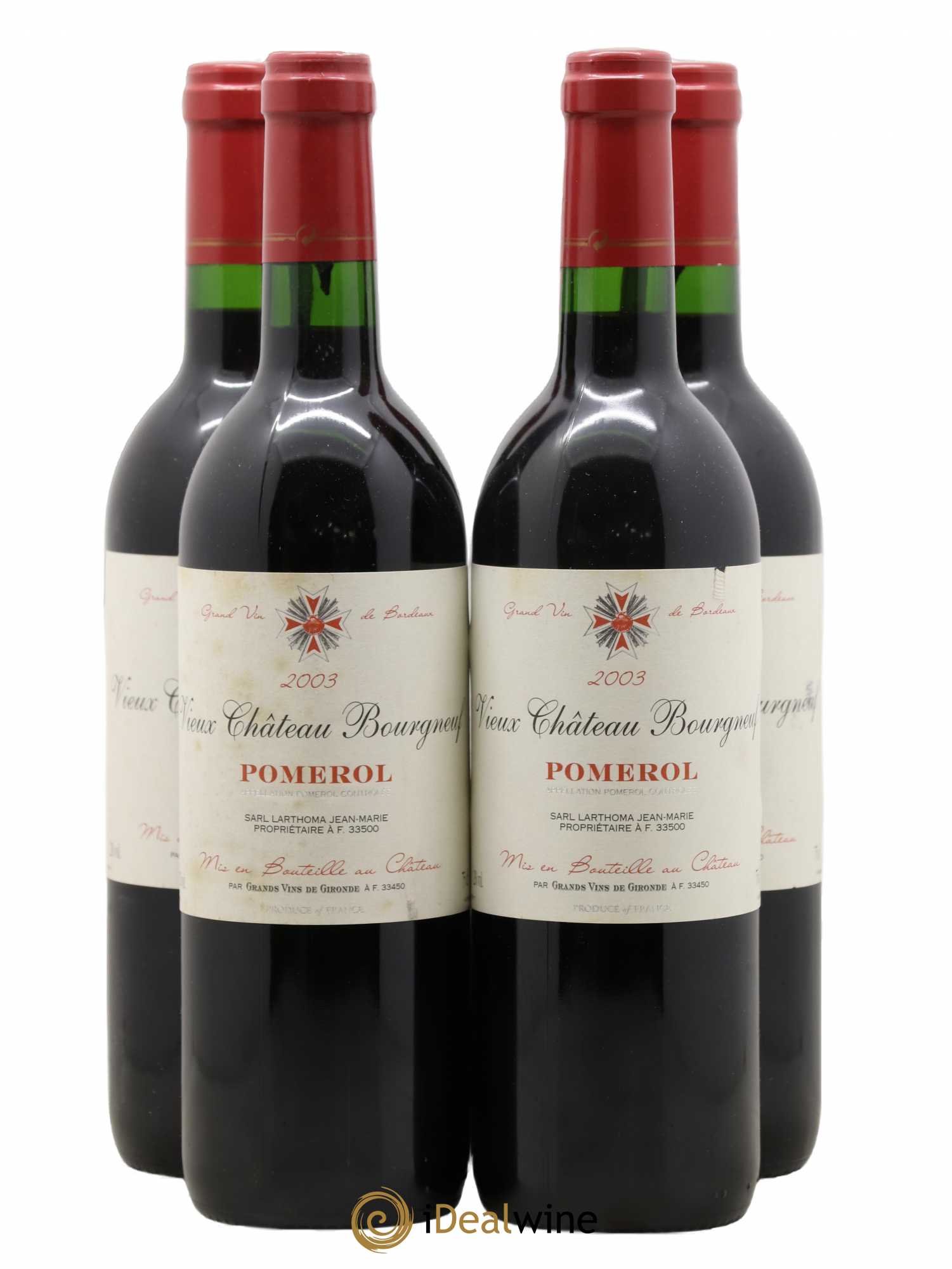 Vieux Château Bourgneuf 2003 - Lot de 4 bouteilles - 0