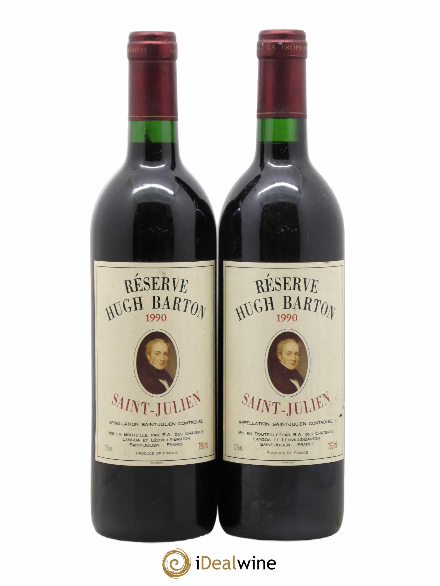 Saint-Julien Reserve Hugh Barton 1990 - Posten von 2 Flaschen - 0