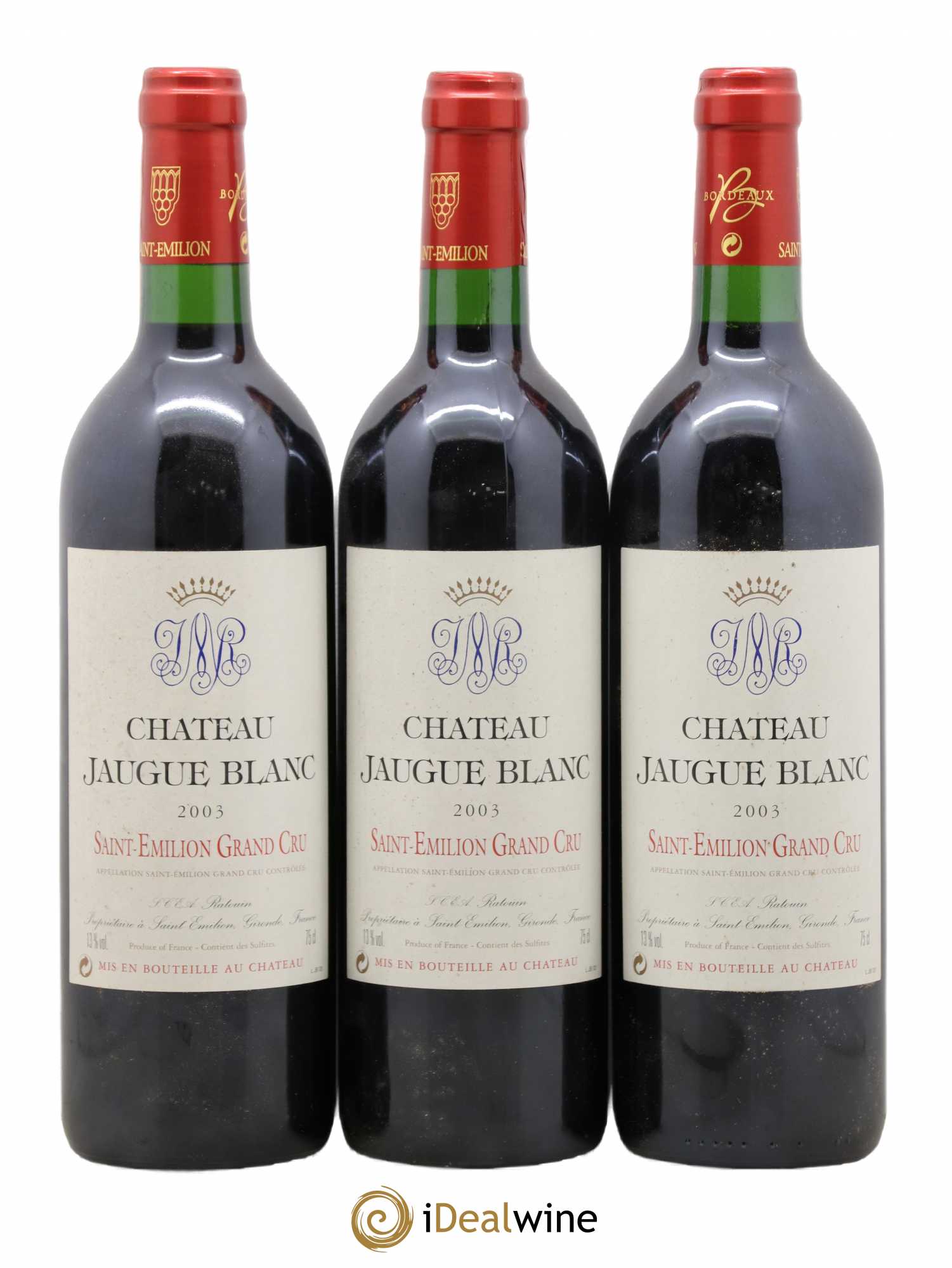 Saint-Émilion Grand Cru Chateau Jaugue Blanc 2003 - Posten von 3 Flaschen - 0
