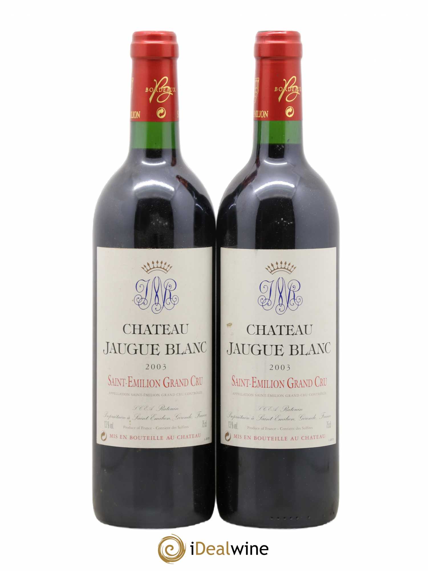 Saint-Émilion Grand Cru Chateau Jaugue Blanc (sans prix de réserve) 2003 - Posten von 2 Flaschen - 0