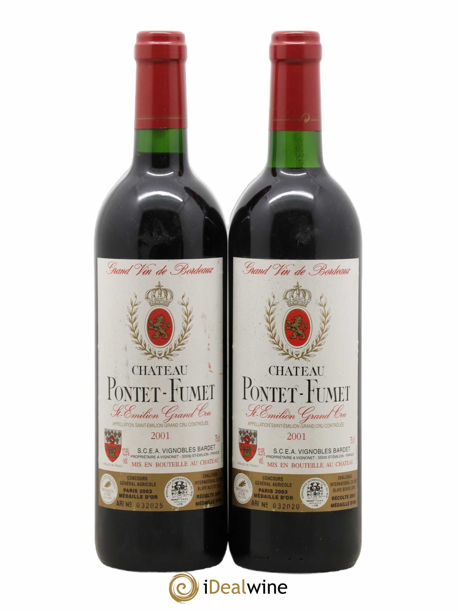 Pontet-Fumet (sans prix de réserve) 2001 - Lot de 2 bouteilles - 0