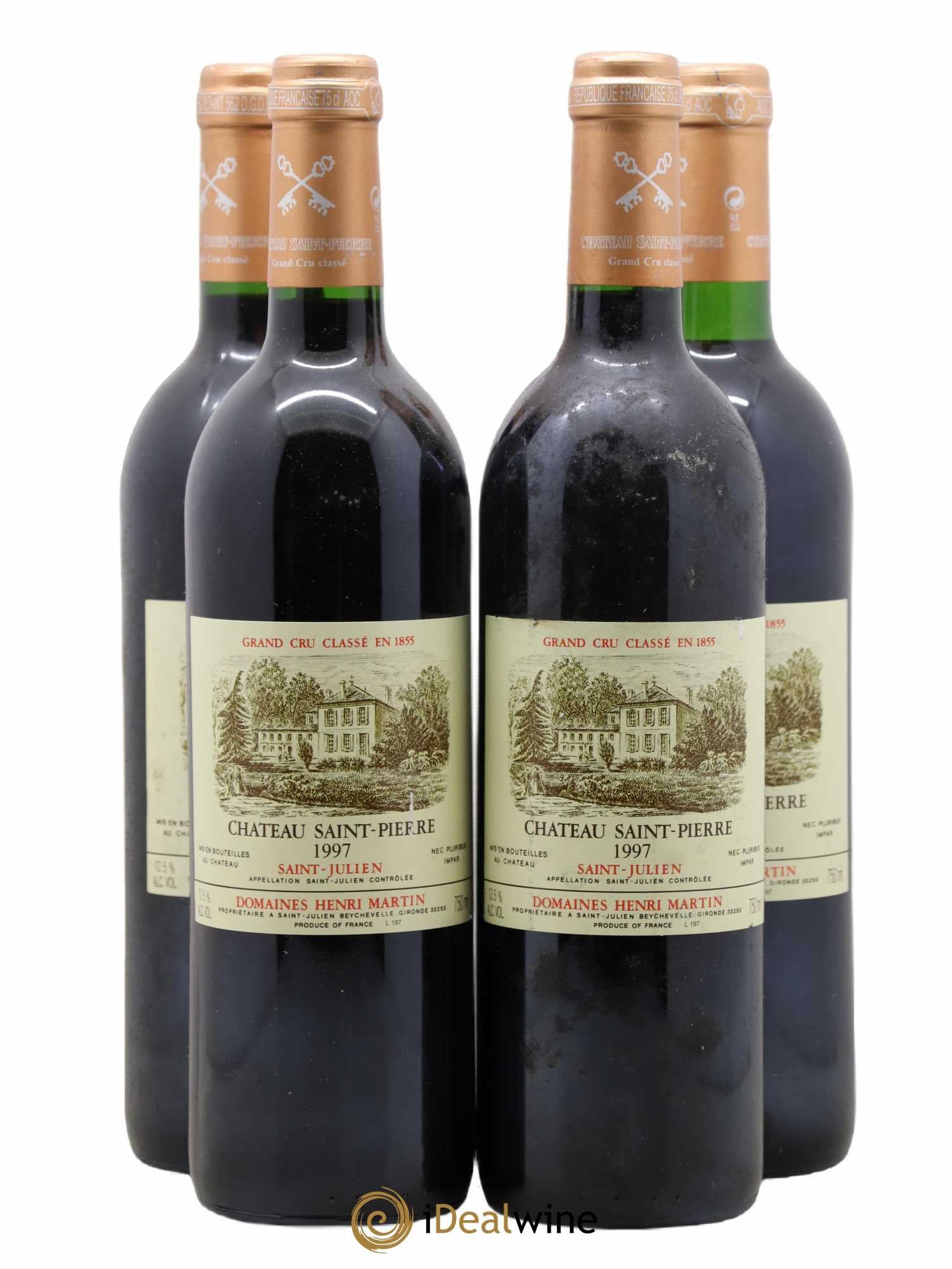 Château Saint-Pierre 4ème Grand Cru Classé 1997 - Lot de 4 bouteilles - 0