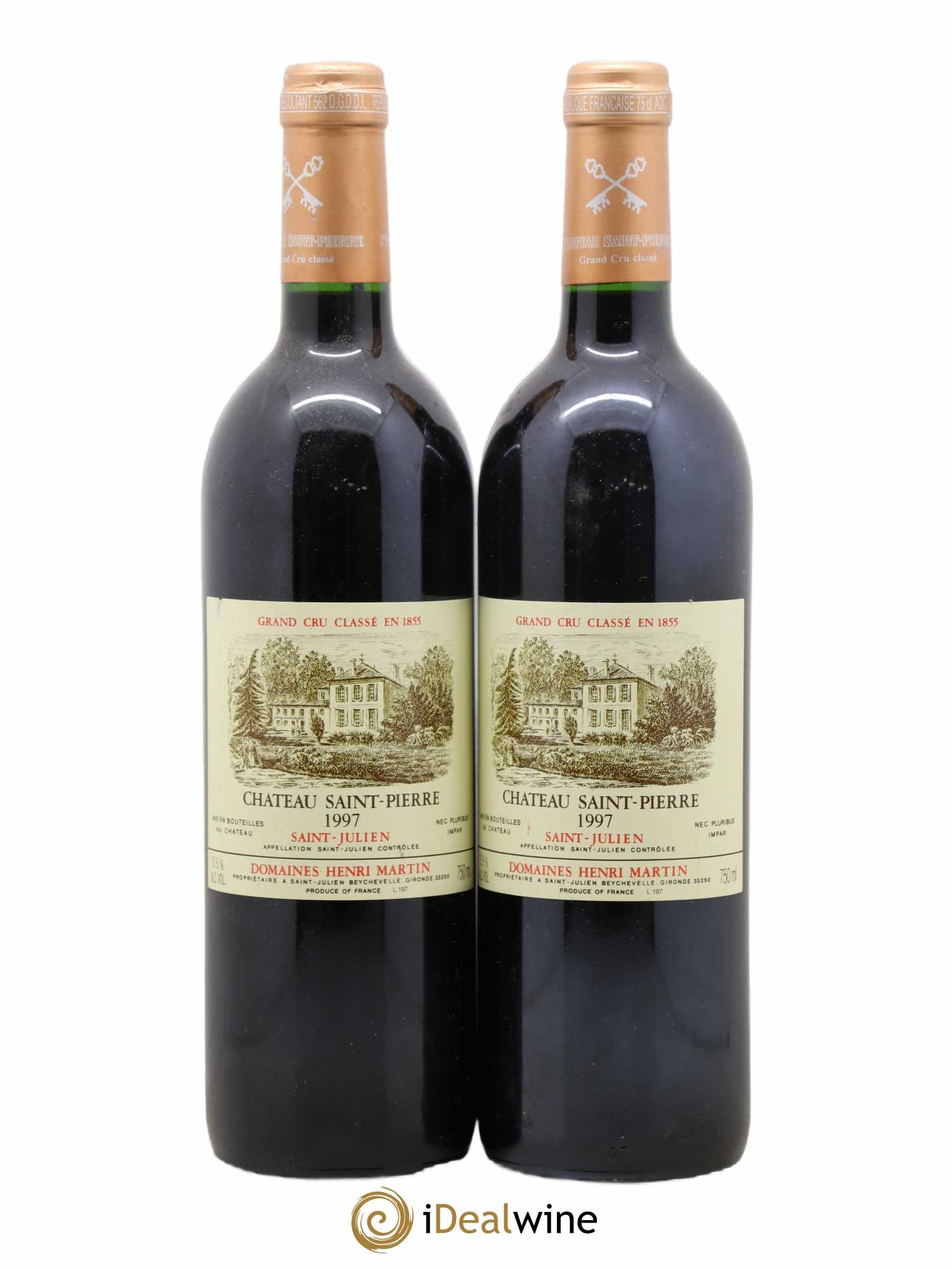 Château Saint-Pierre 4ème Grand Cru Classé 1997 - Lot de 2 bouteilles - 0