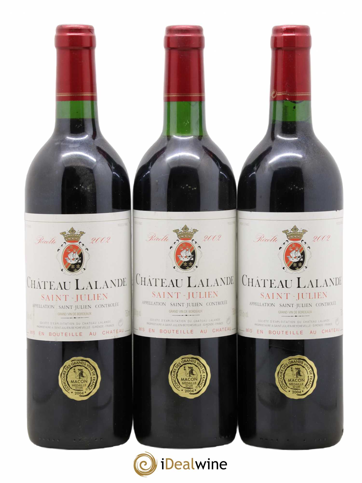 Château Lalande 2002 - Lot de 3 bouteilles - 0