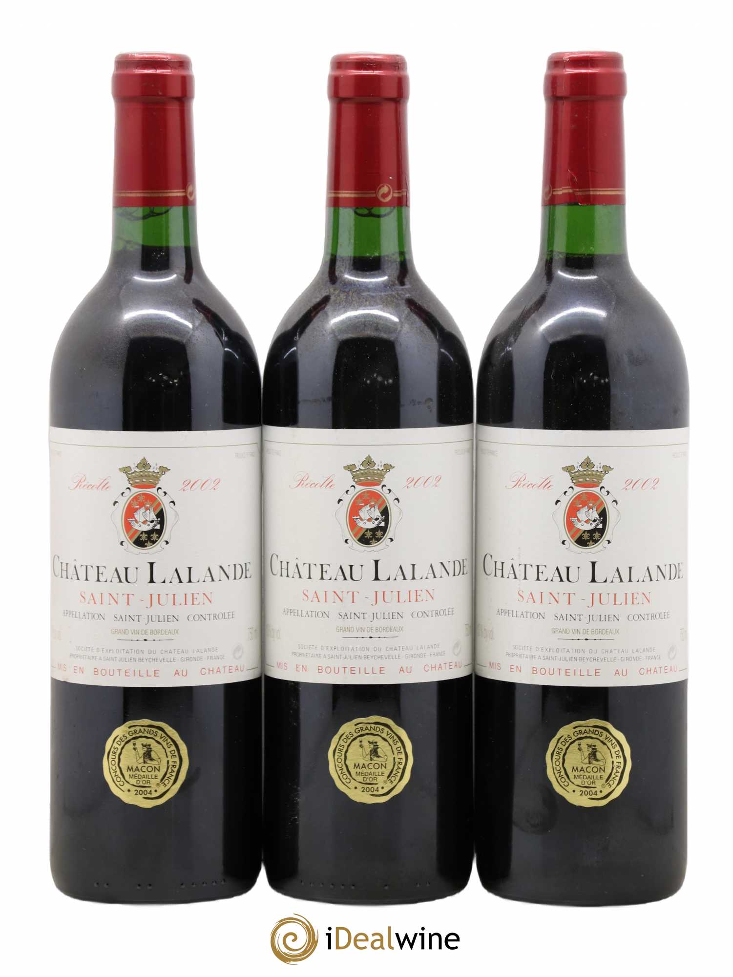 Château Lalande 2002 - Lot de 3 bouteilles - 0