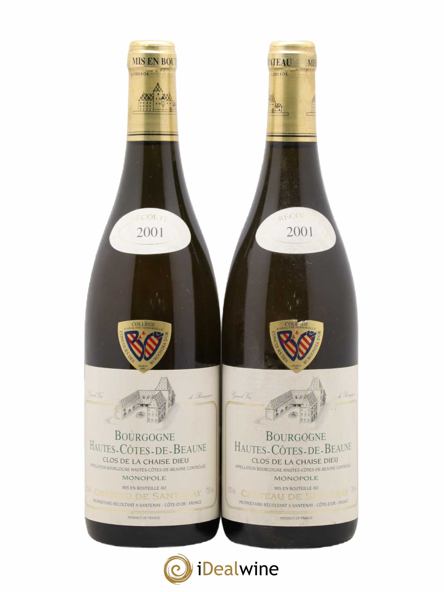 Hautes-Côtes de Beaune Château de Santenay Clos de la Chaise Dieu 2001 - Posten von 2 Flaschen - 0