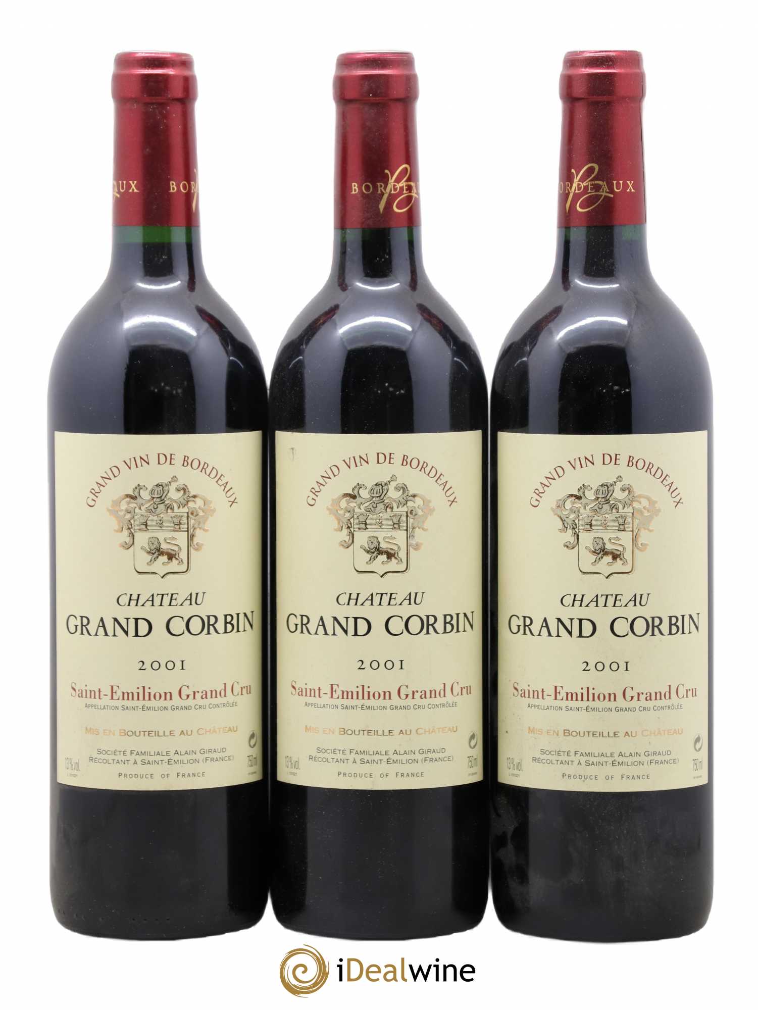 Château Grand Corbin Grand Cru Classé 2001 - Lot de 6 bouteilles - 2