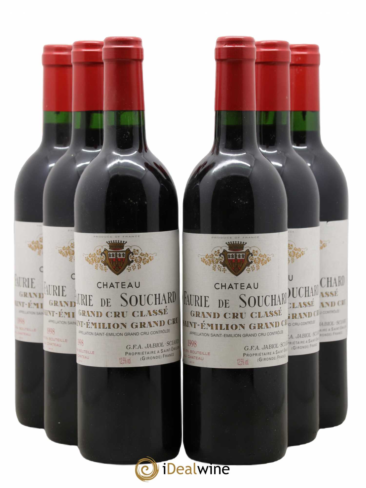 Château Faurie de Souchard Grand Cru Classé 1998 - Lot de 6 bouteilles - 0
