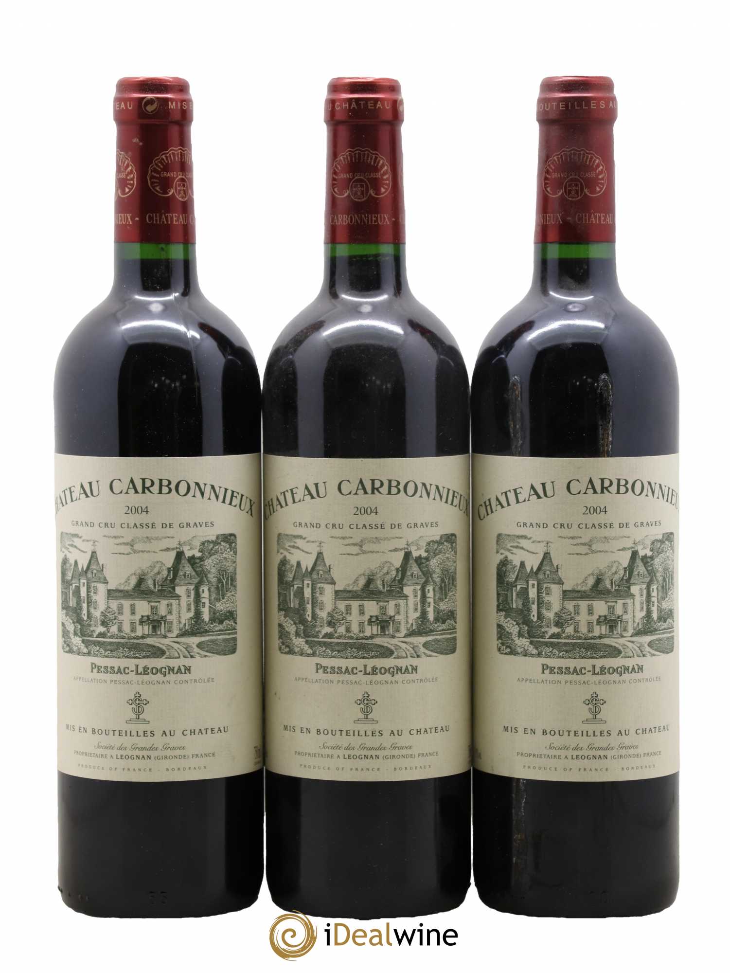 Château Carbonnieux Cru Classé de Graves 2004 - Lot de 6 bouteilles - 1