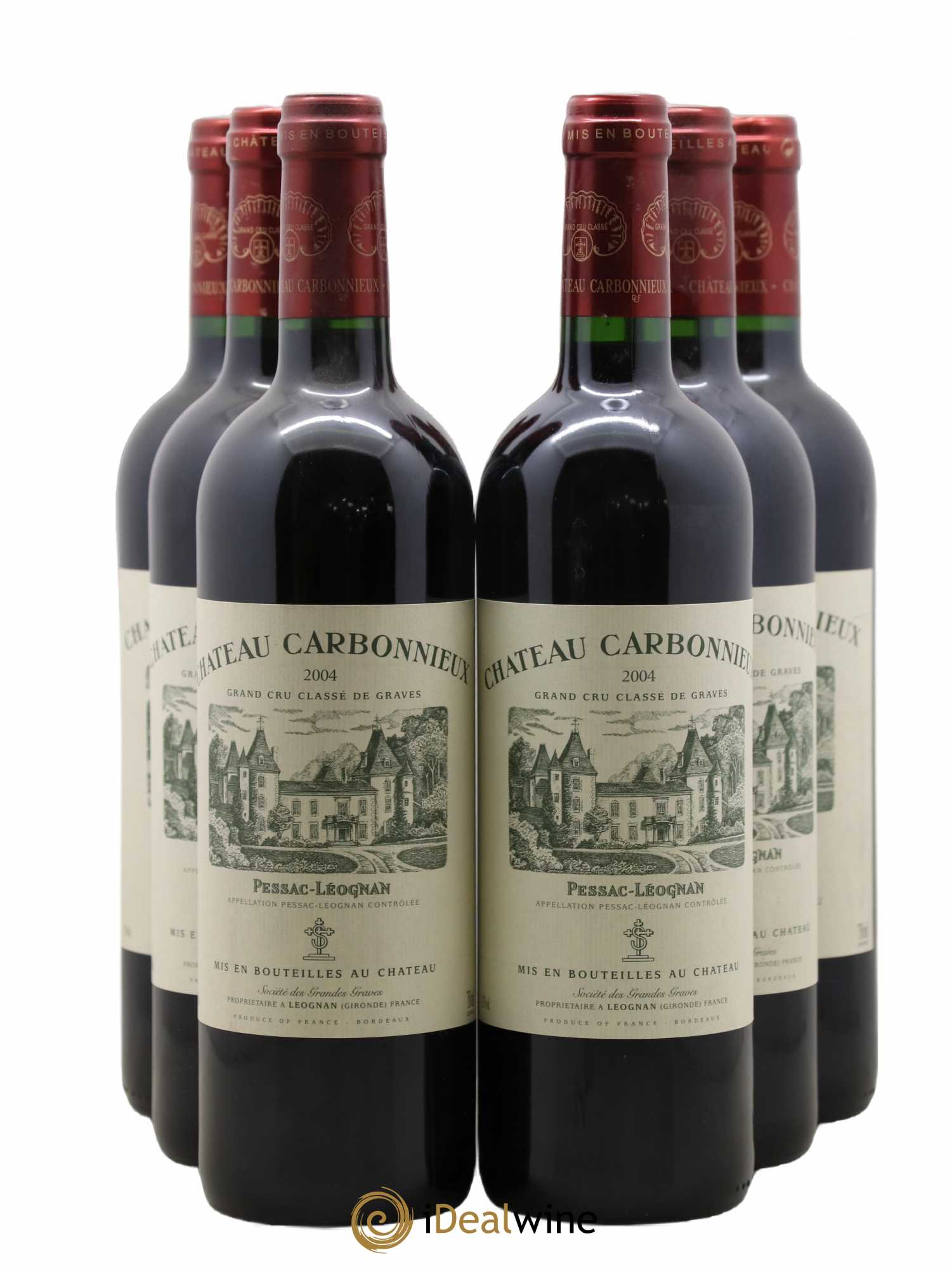 Château Carbonnieux Cru Classé de Graves 2004 - Lot de 6 bouteilles - 0