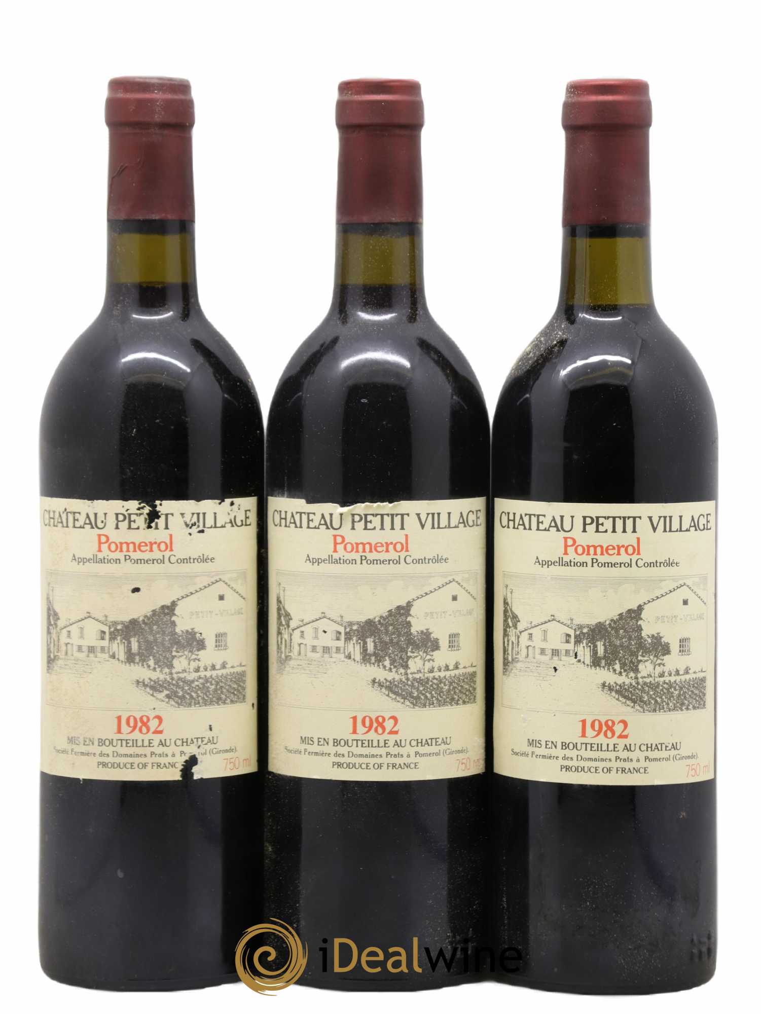 Château Petit Village 1982 - Lot de 3 bouteilles - 0